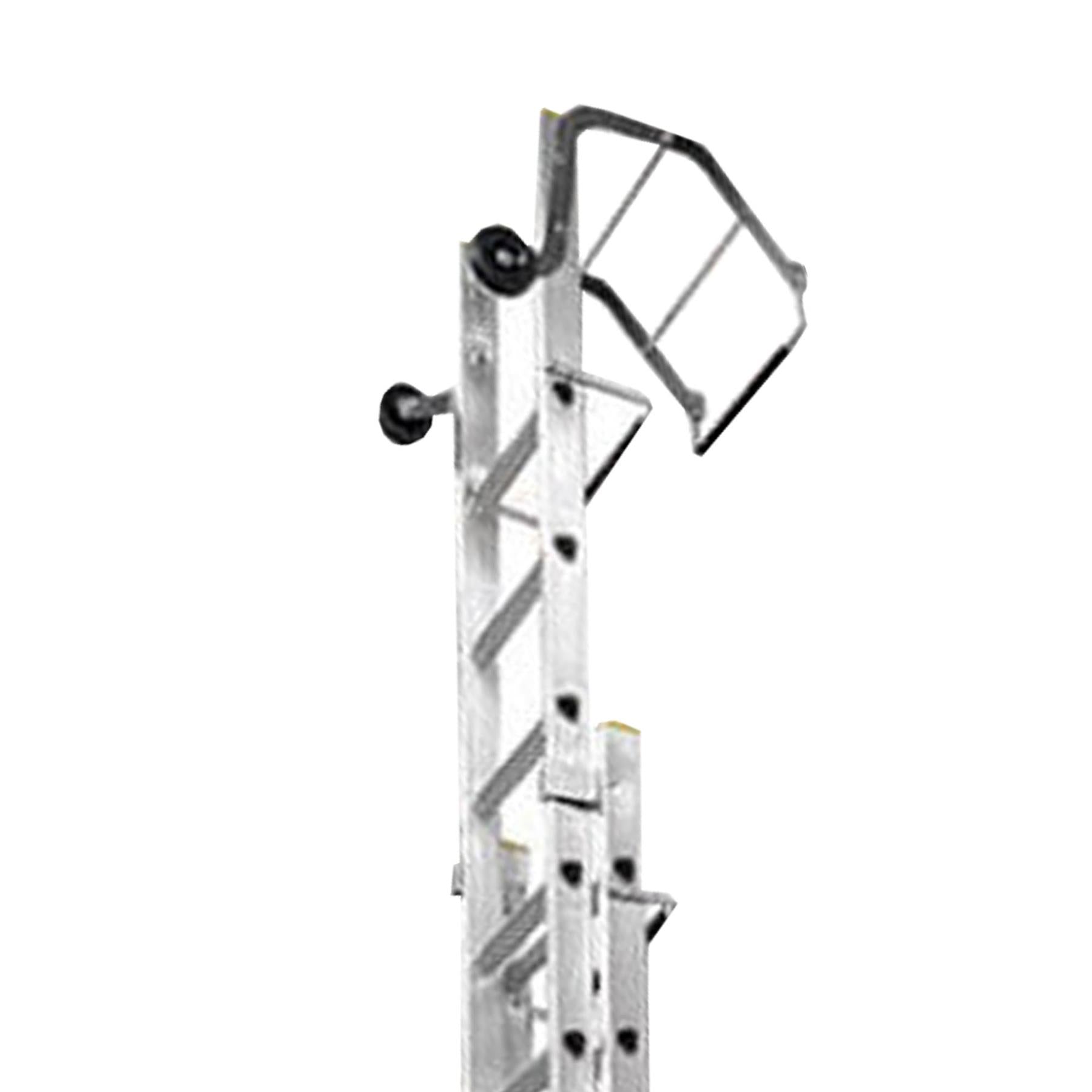 Dapetz PRo 8 + 9 Rung Roof Ladder 3.1m - 4.2m, With Ridge Hooks, Double Section