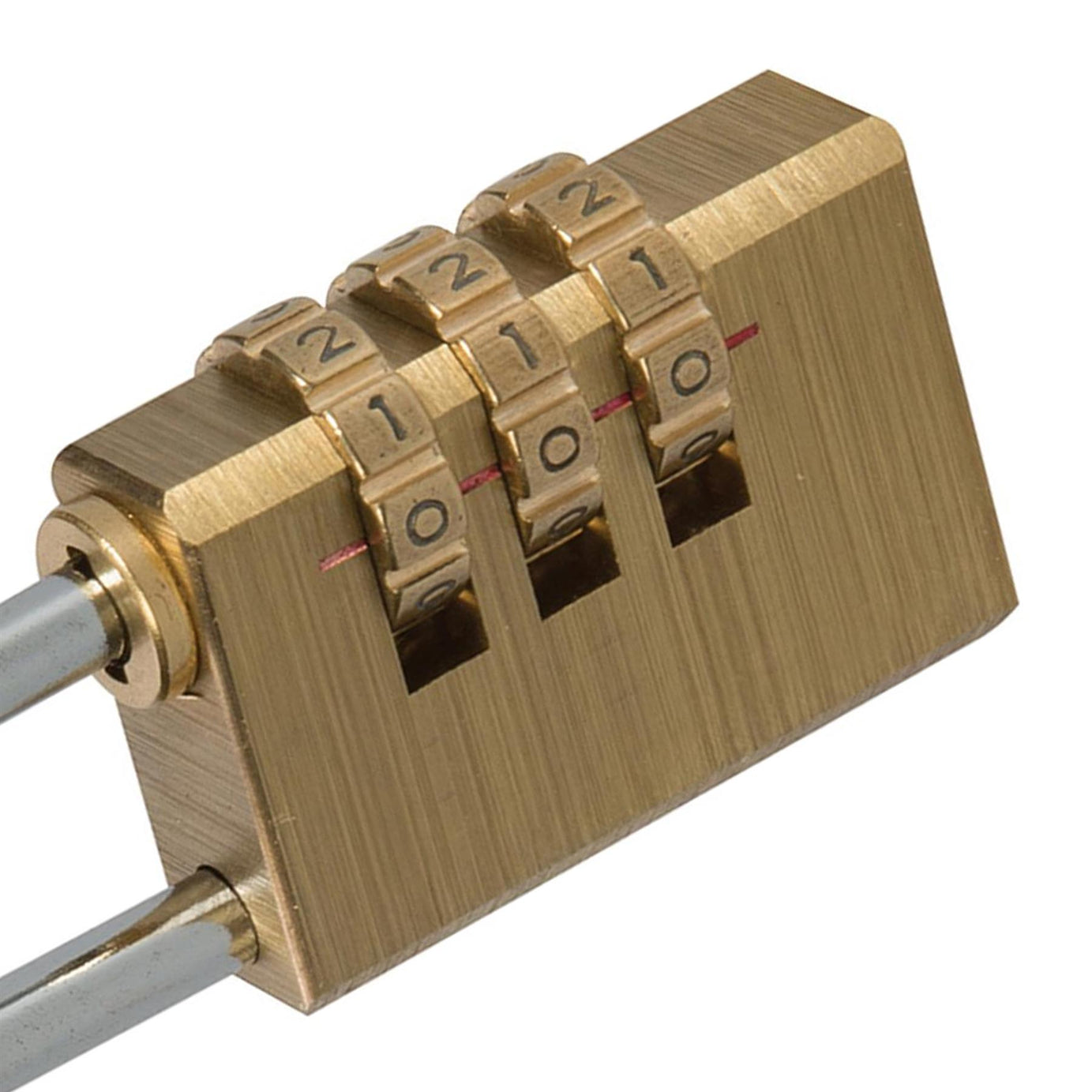 3-Digit Combination Padlock Brass 3-Digit Combination W X H X Th: 28 X 41 X 12mm