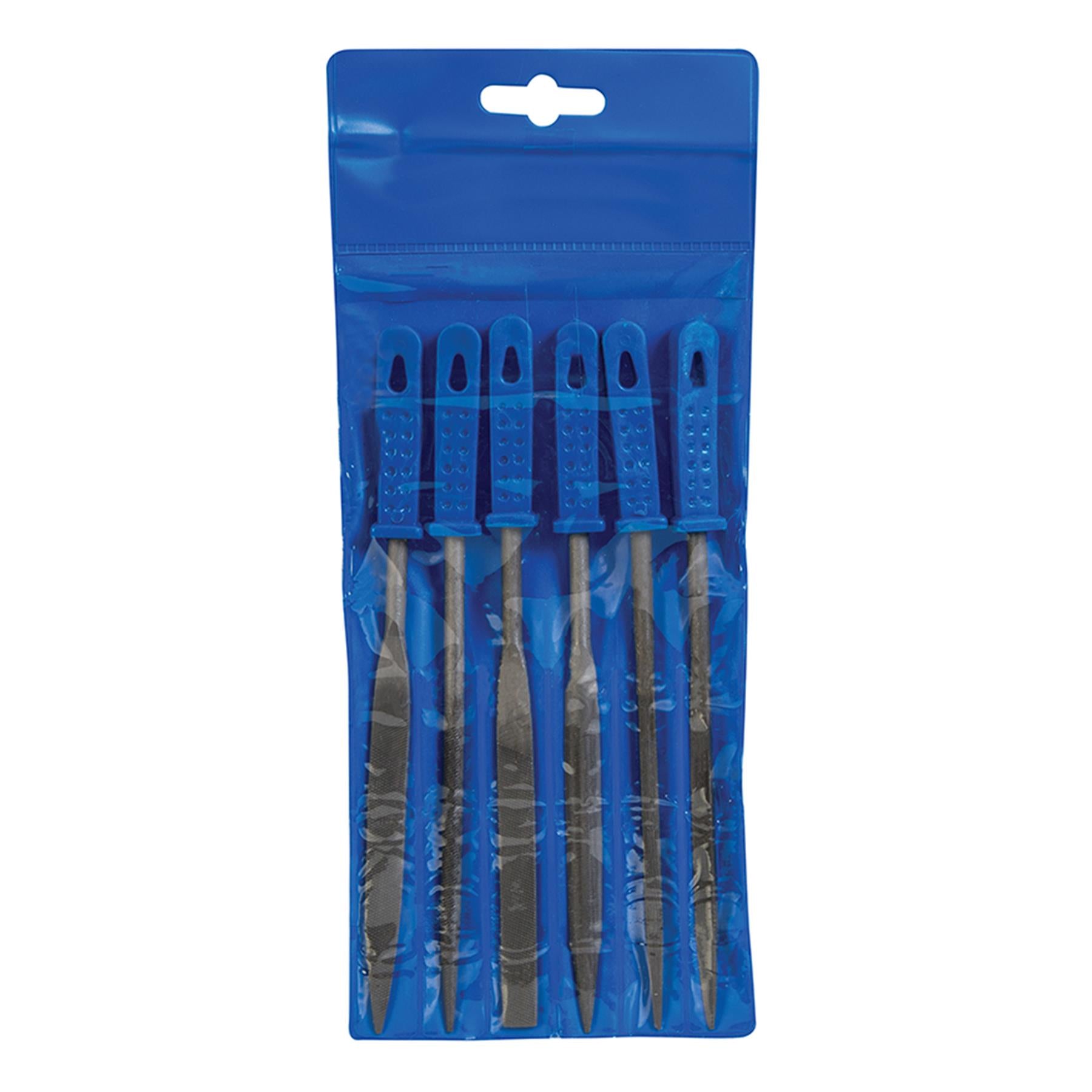 6Pce Warding File Set 100mm Impact-Resistant Plastic Handles Brand New