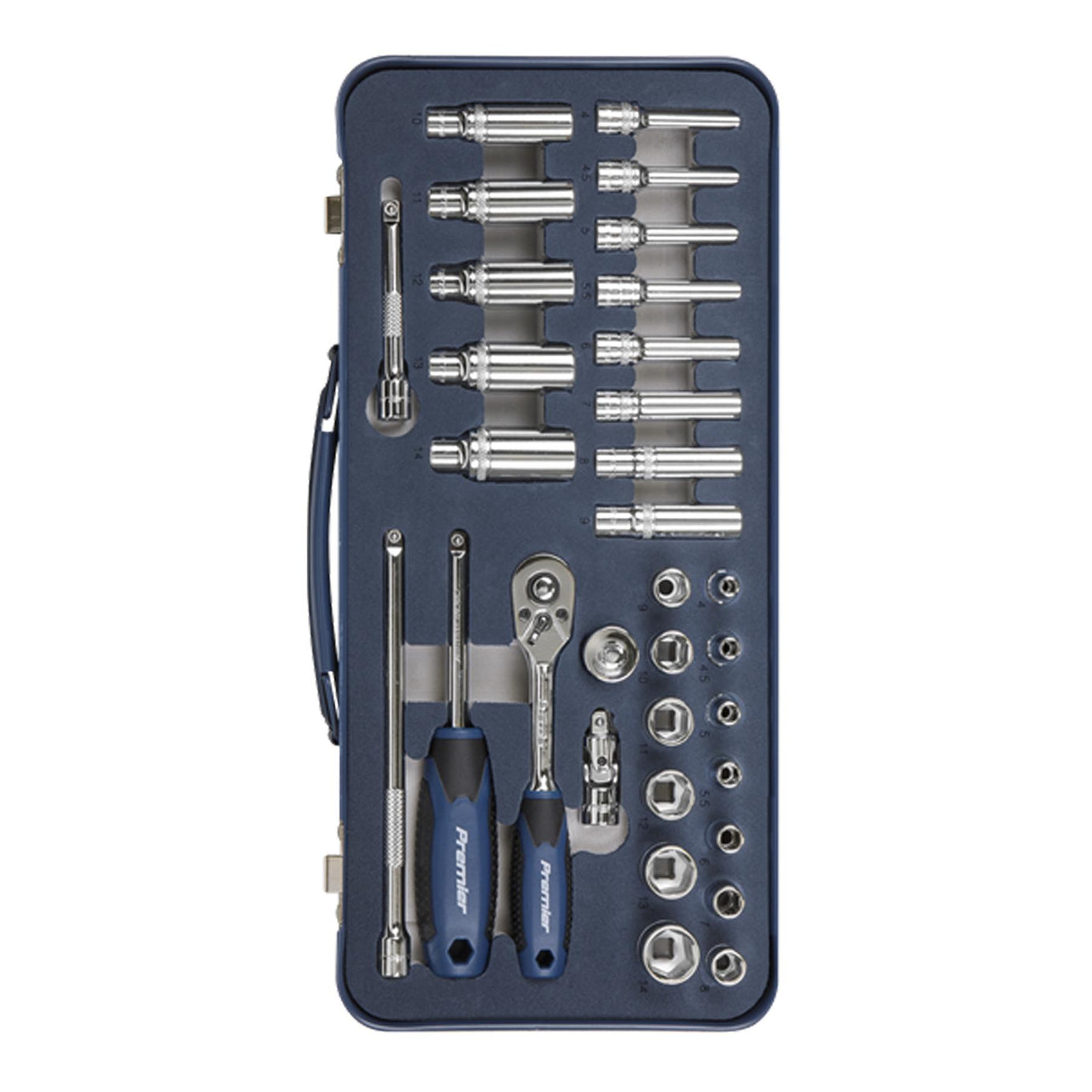 Sealey Socket Set 32pc Professional Lock-On Socket Set 1/4"Sq Drive Metric 6pt