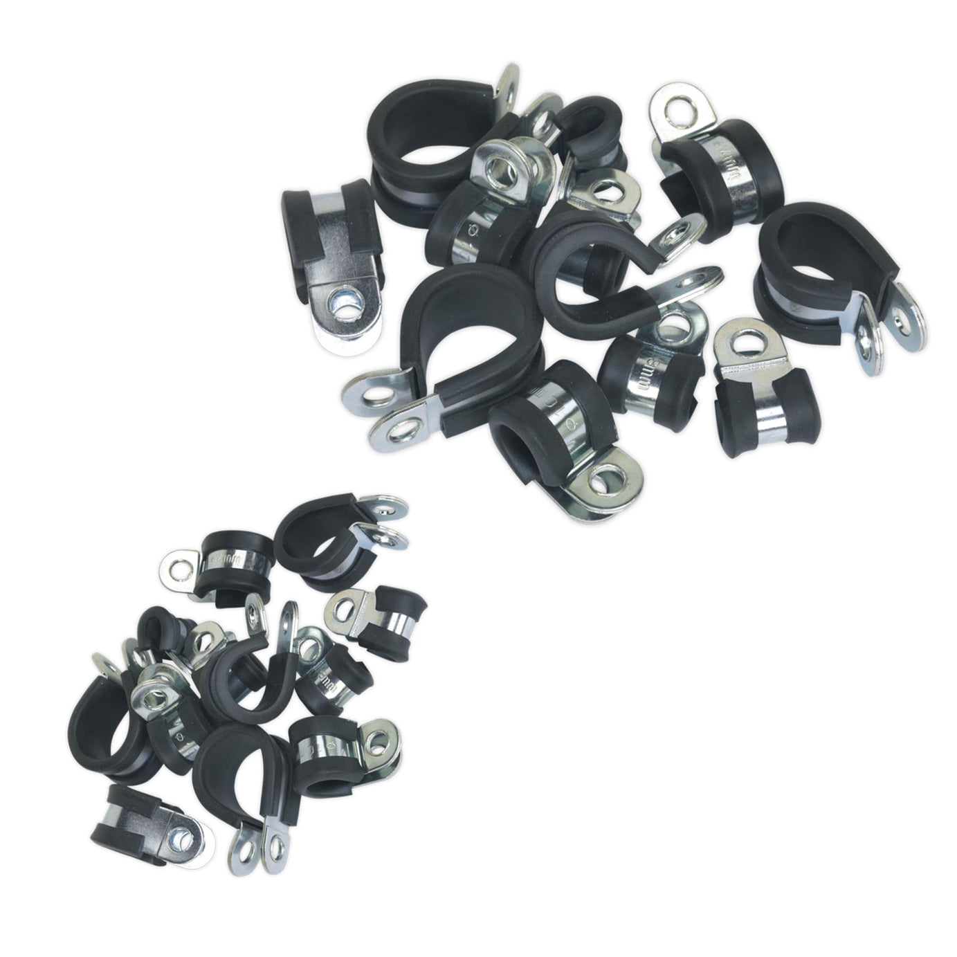 Sealey P-Clip Rubber Lined Assortment 60pc