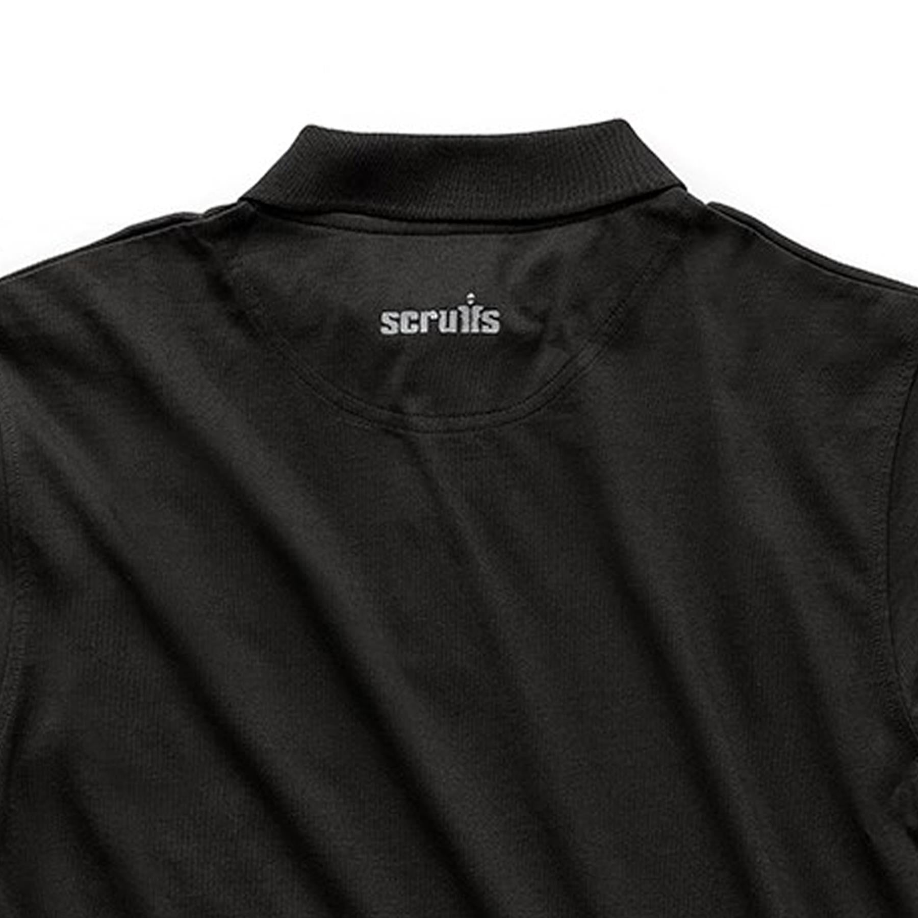 Scruffs Eco Polo Top Work Shirt Black XL | Short Sleeve Workwear