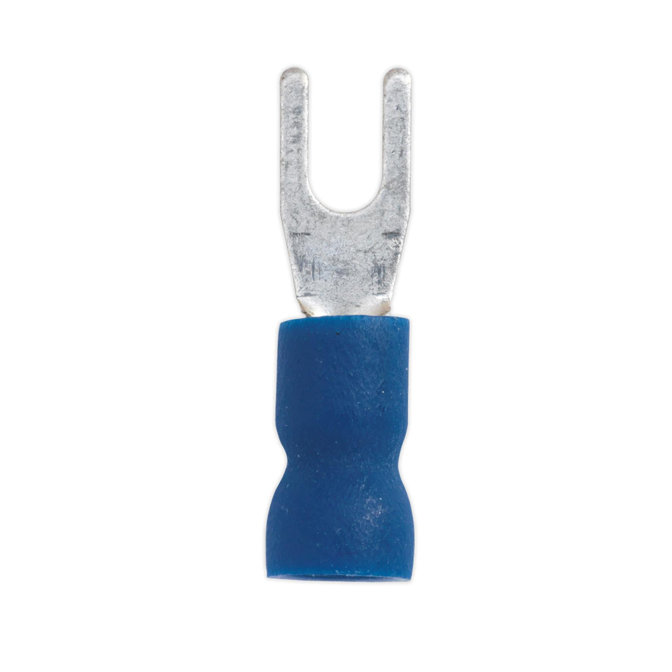 Sealey Easy-Entry Fork Terminal �3.7mm (4BA) Blue Pack of 100