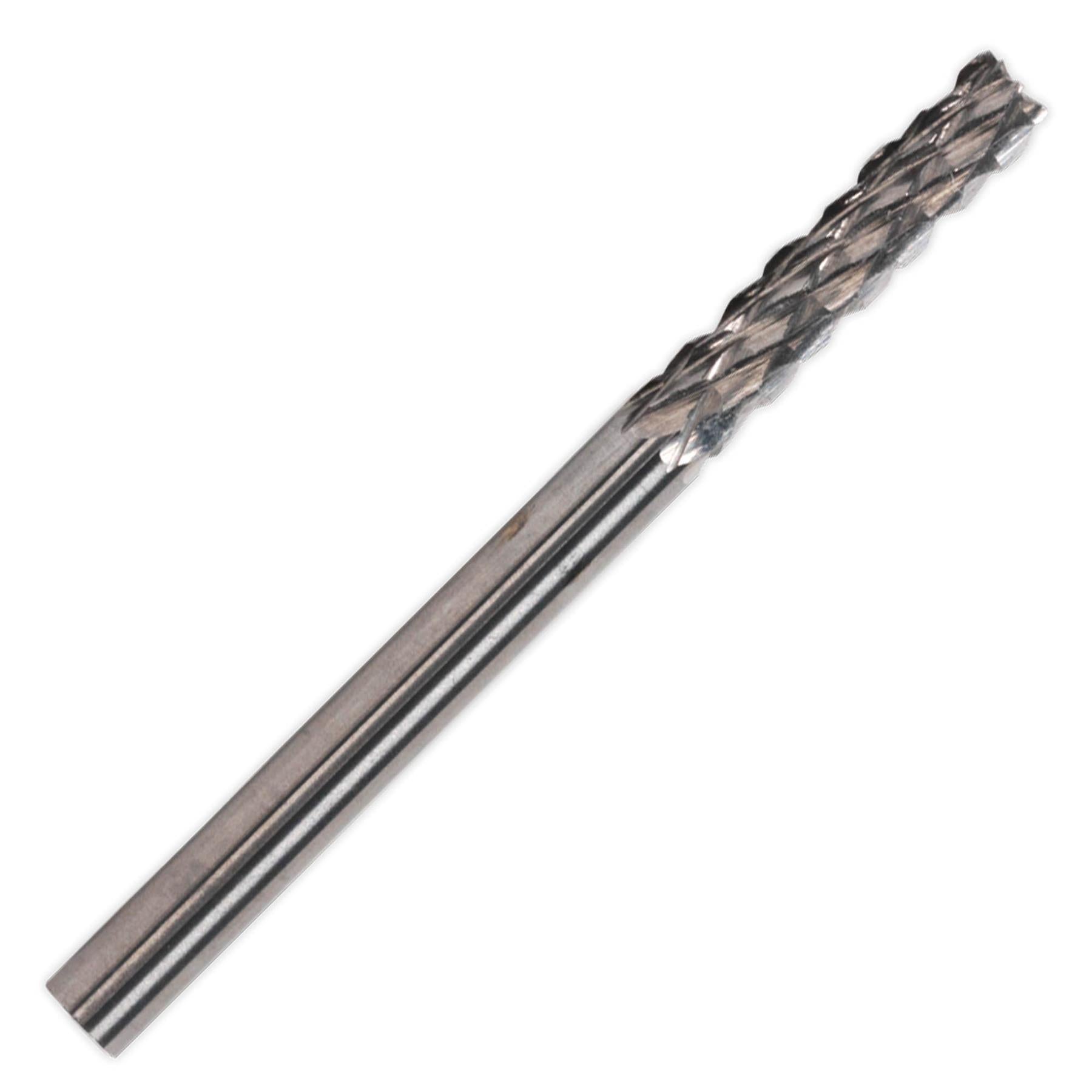 Sealey Micro Carbide Burr Cylinder with End Cutter 3mm Pack of 3