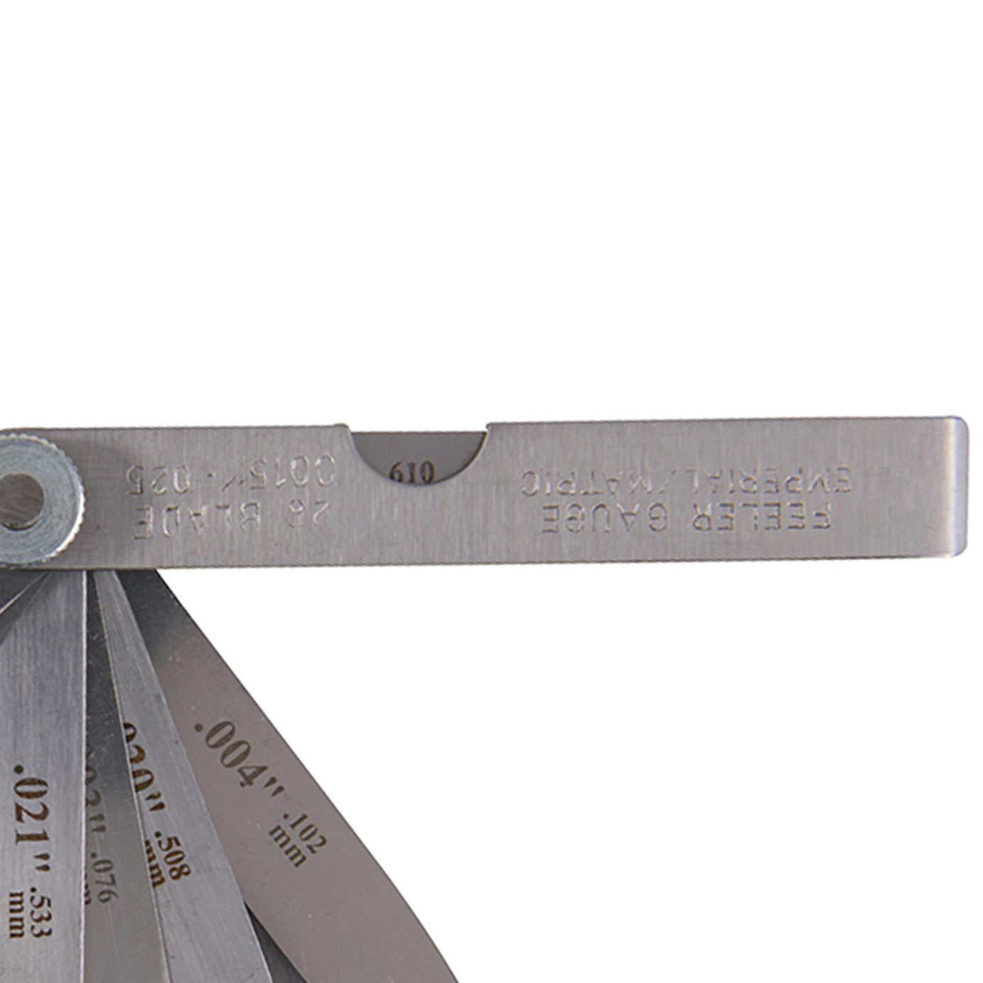Feeler Gauge 26 Leaves (0.051 - 0.635mm) Hardened And Polished Carbon Steel
