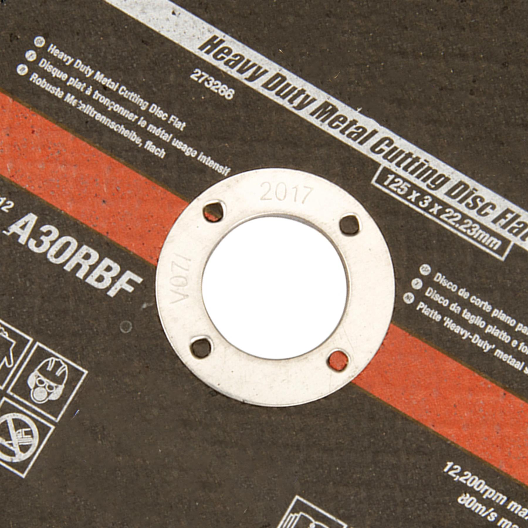125 X 3 X 22.23mm Sanding Sheet Discs-Hole Punch Aluminium Oxide Hook Loop