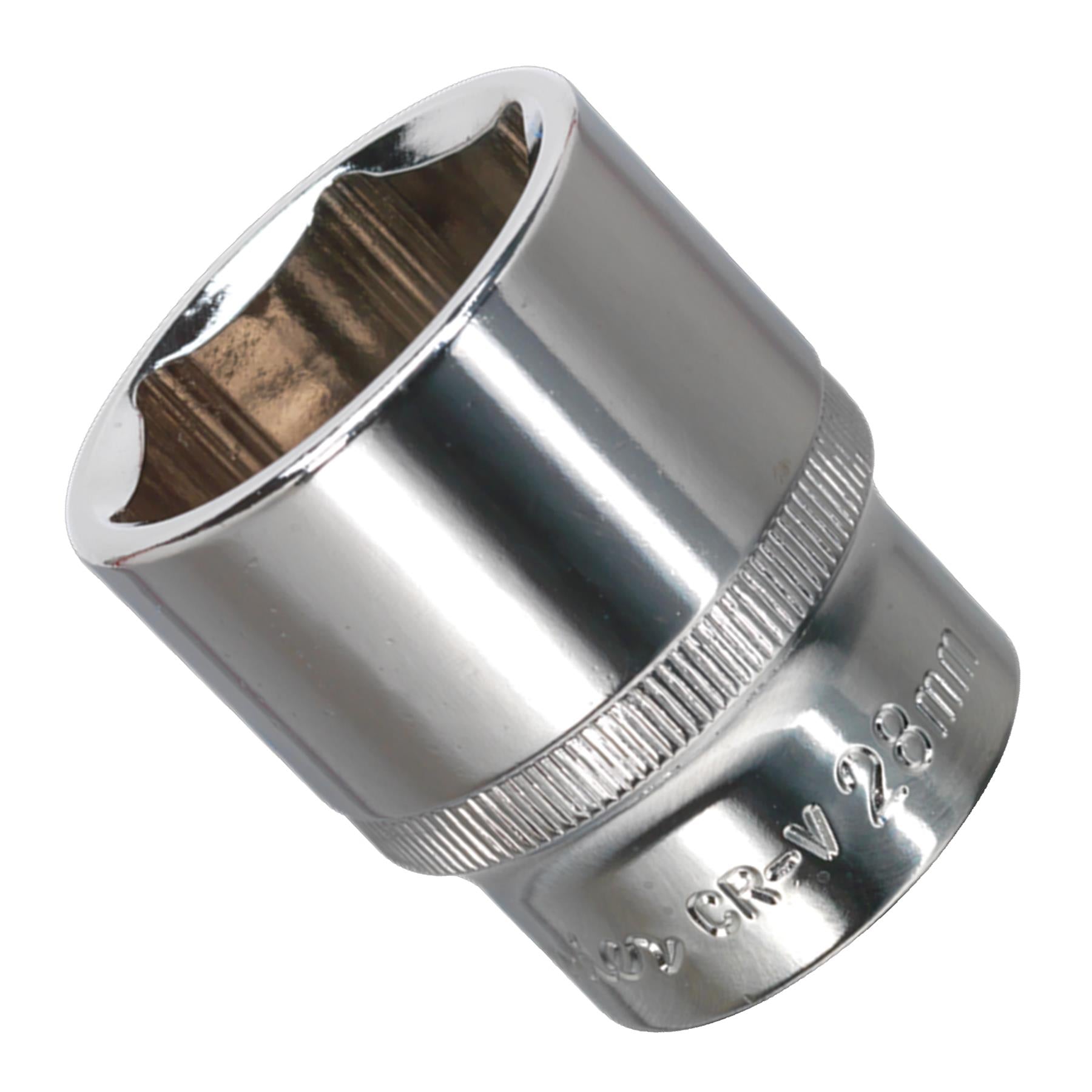 Sealey WallDrive Socket 28mm 1/2"Sq Drive Fully Polished