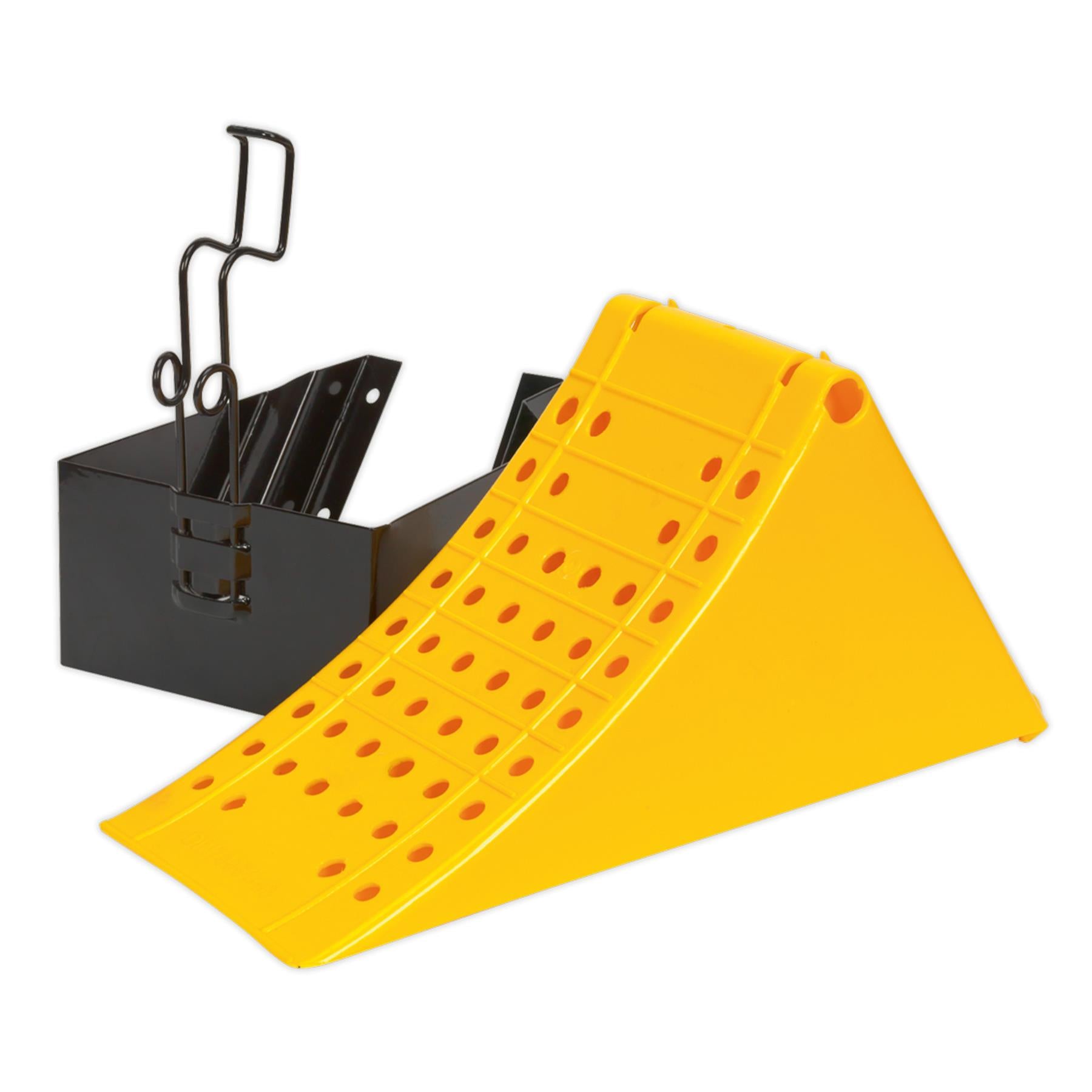 Sealey Wheel Chock with Bracket Single - Commercial