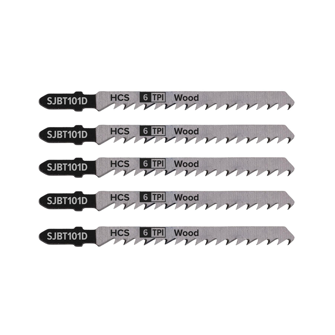 Sealey Jigsaw Blade Hard Wood 100mm 6tpi - Pack of 5