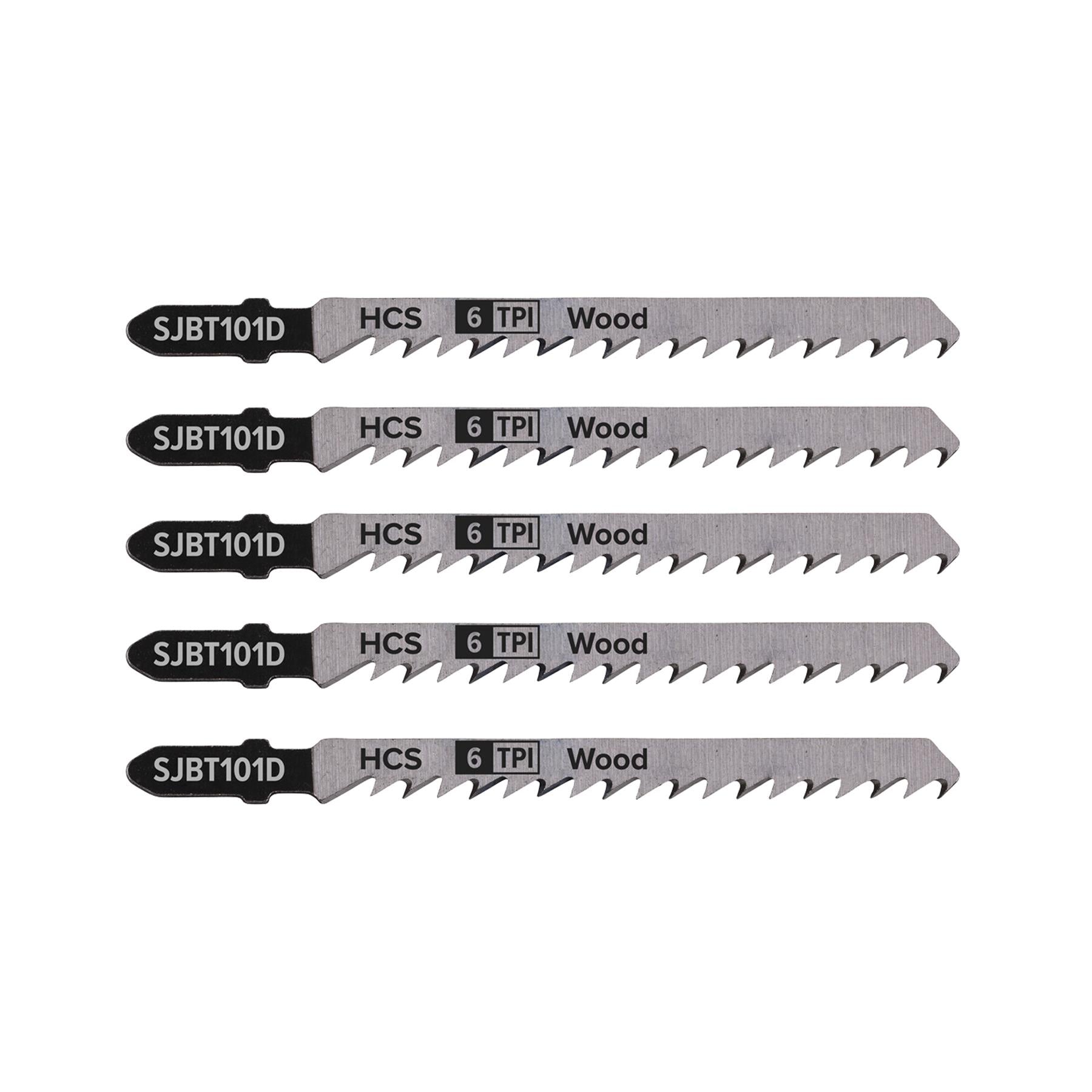 Sealey Jigsaw Blade Hard Wood 100mm 6tpi - Pack of 5
