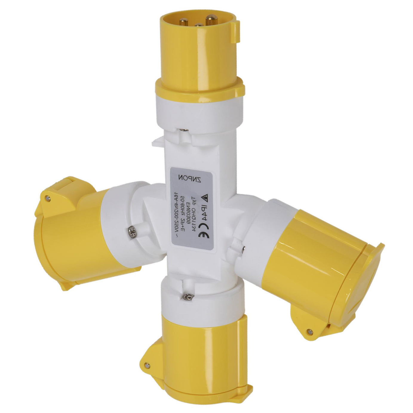 2P+E 3-Way Adaptor 110V Rated IP44 - WSTWA. Sealey