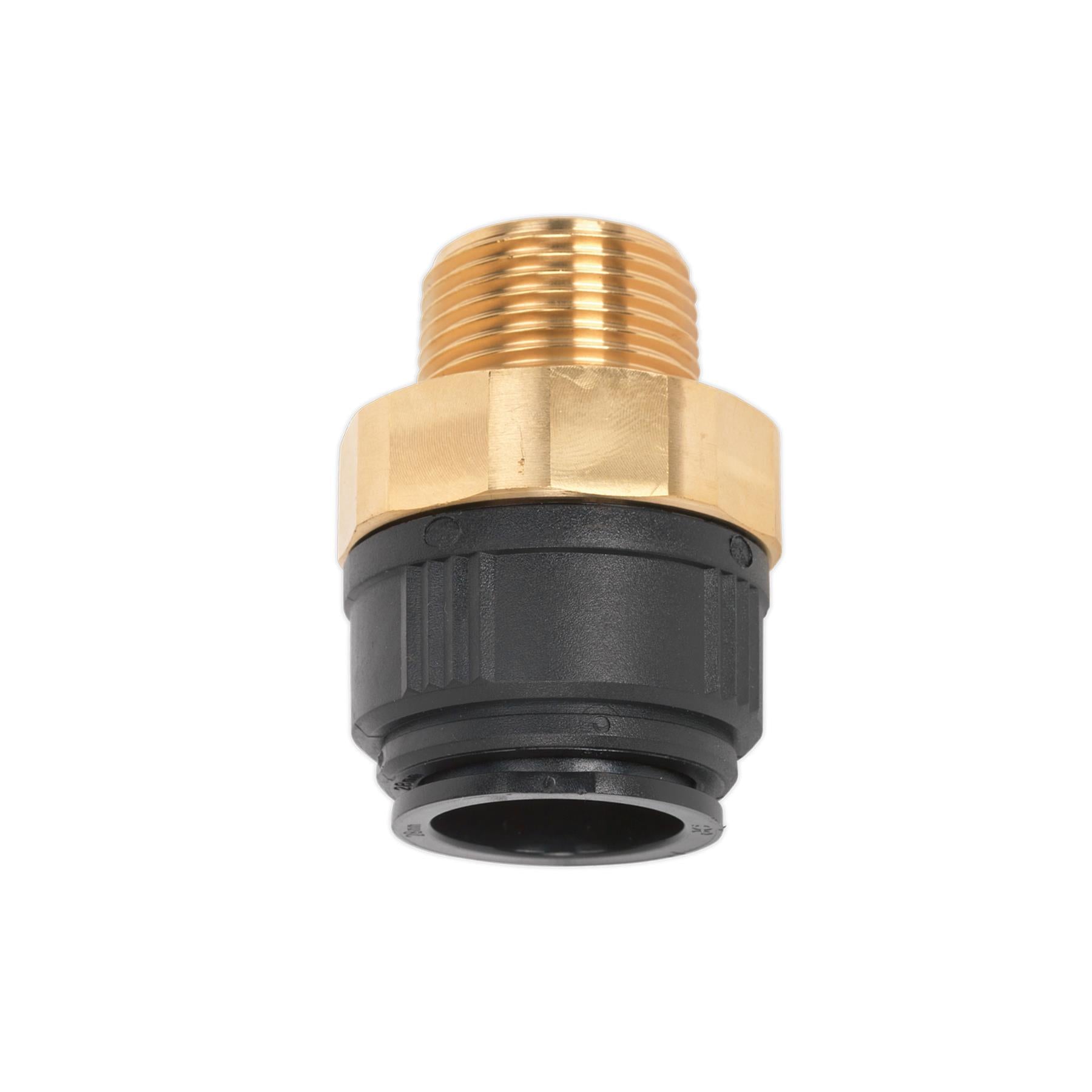 Sealey Straight Adaptor 28mm x 1"BSPT Brass (Speedfit - MM012808N)