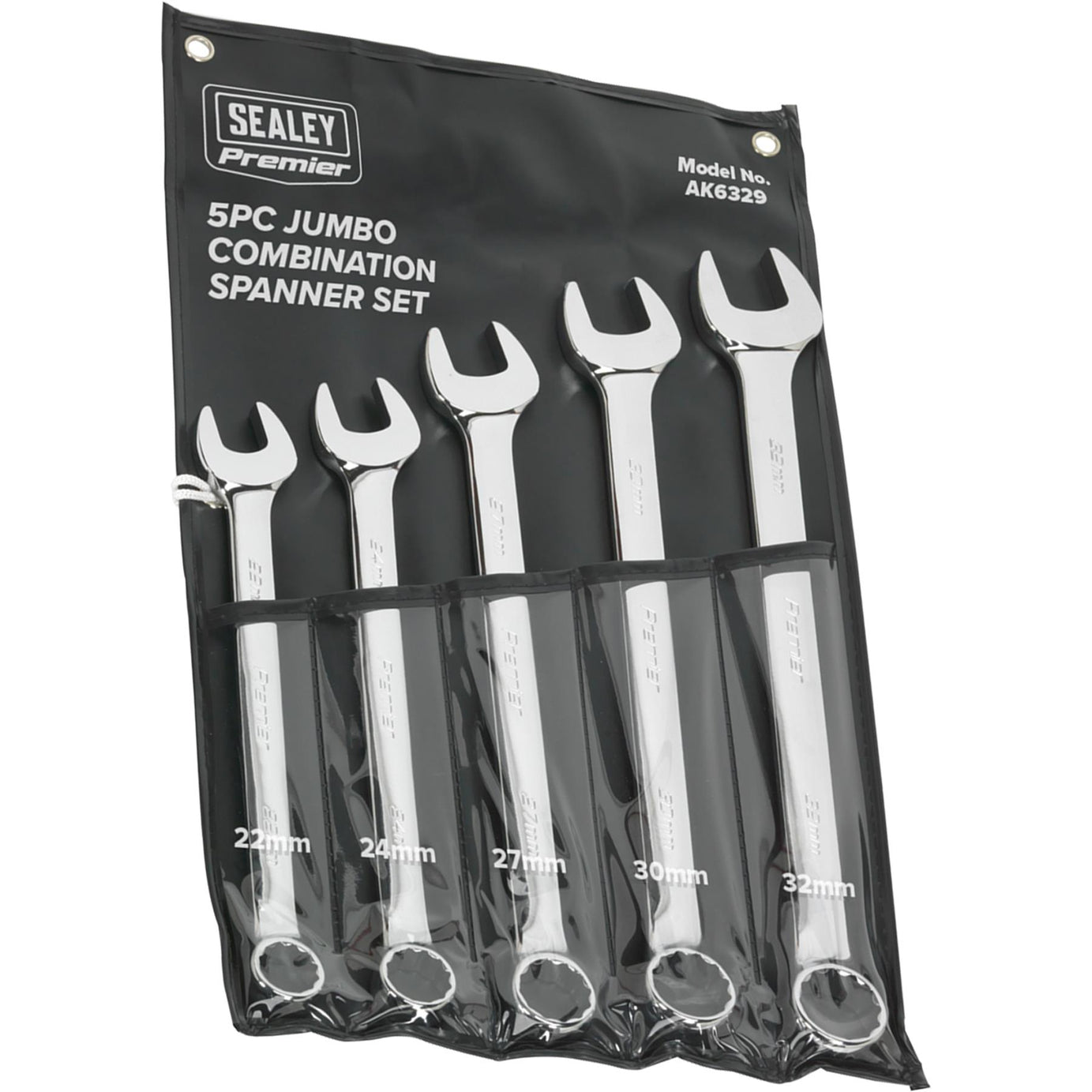 Sealey Combination Spanner Set 5pc Jumbo Metric