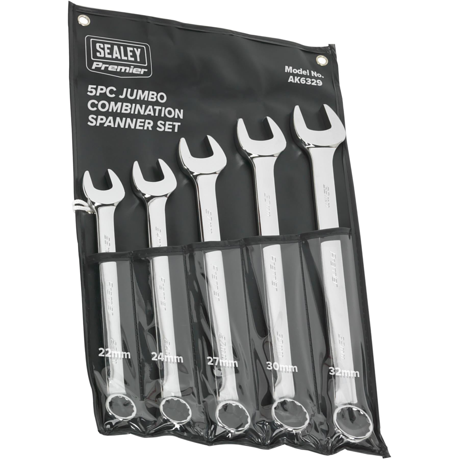 Sealey Combination Spanner Set 5pc Jumbo Metric