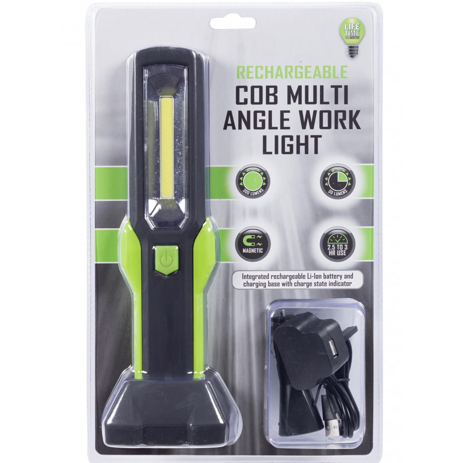 BlueSpot Electralight COB LED Multi Angle Work Light Cordless Inspection Torch Li-Ion Rechargeable