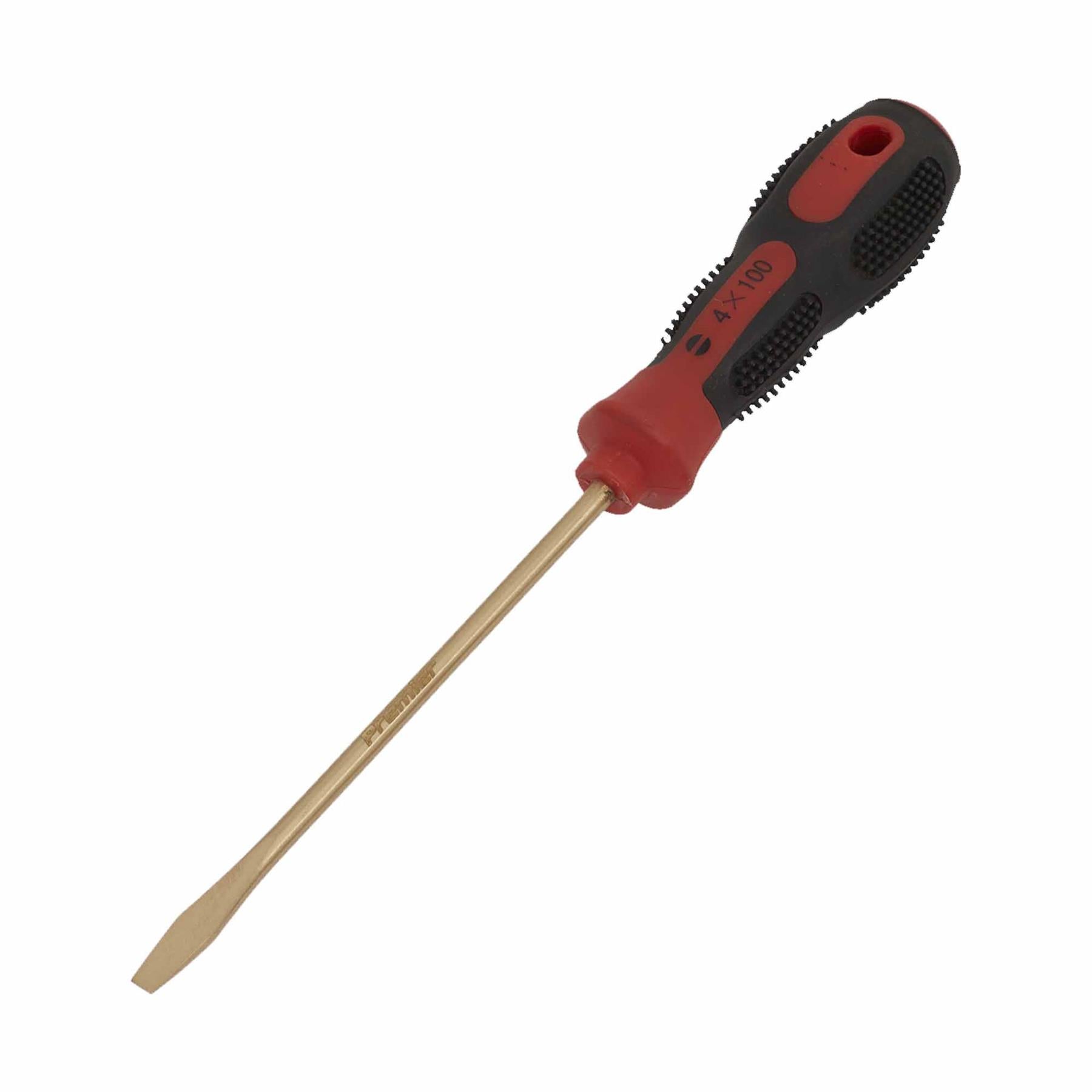 Screwdriver Slotted 4 x 100mm - Non-Sparking. NS093 Sealey