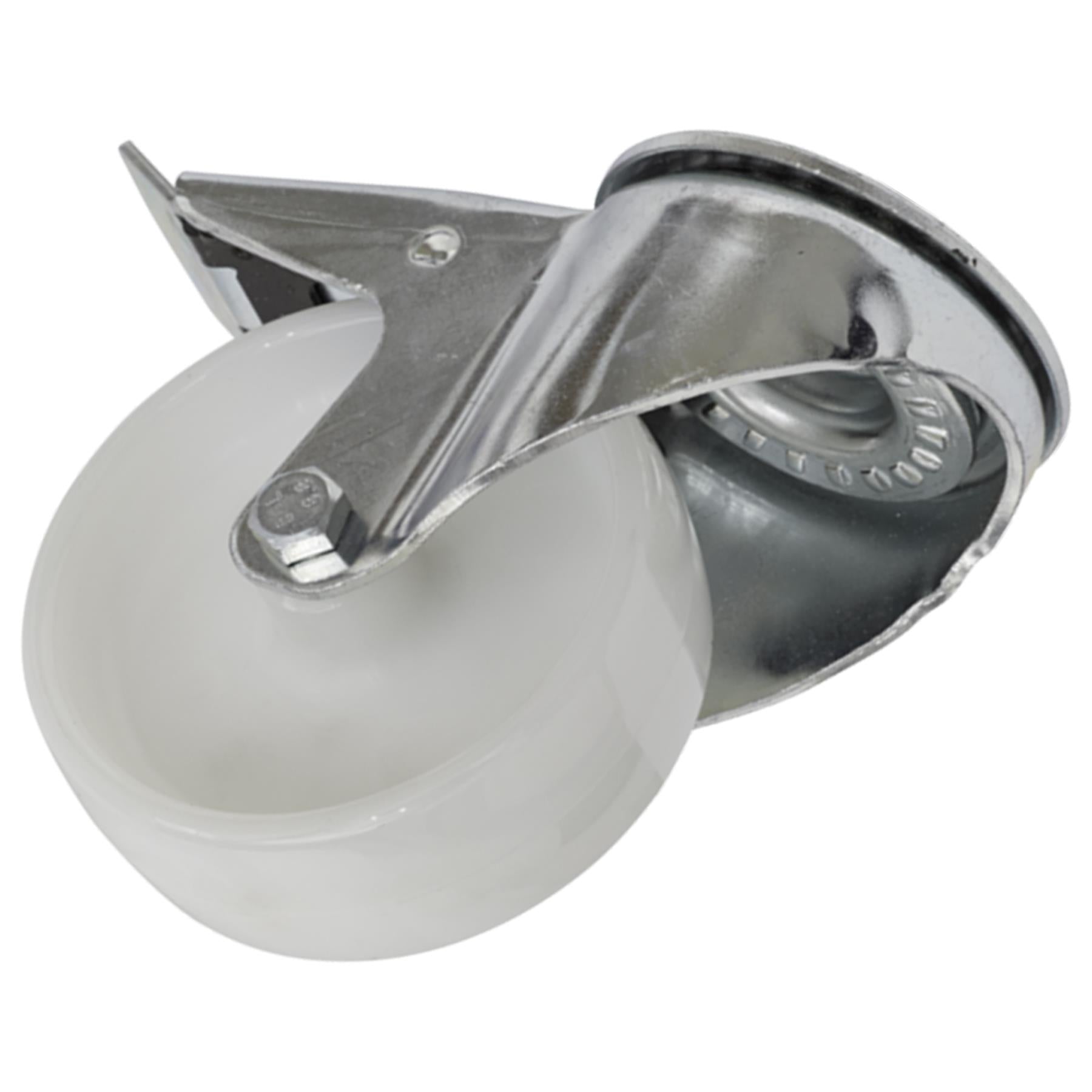 Sealey Castor Wheel Bolt Hole Swivel with Total Lock 100mm