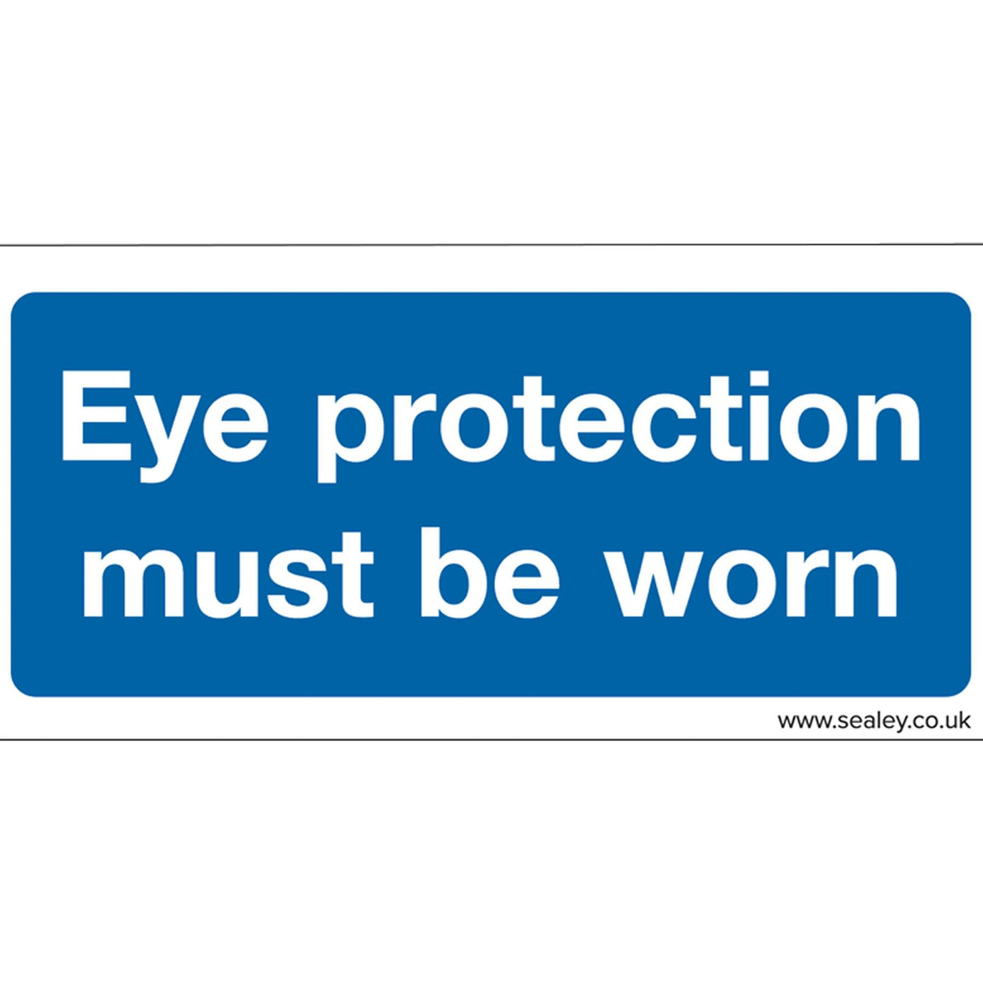 Mandatory Safety Sign - Eye Protection Must Be Worn - Self-Adhesive Vinyl