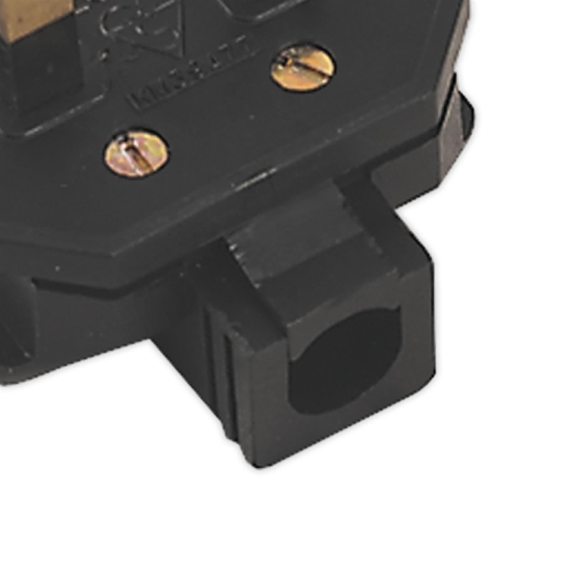 Rubber Plug Black 13A heavy-duty plug. PL/13/3S Sealey