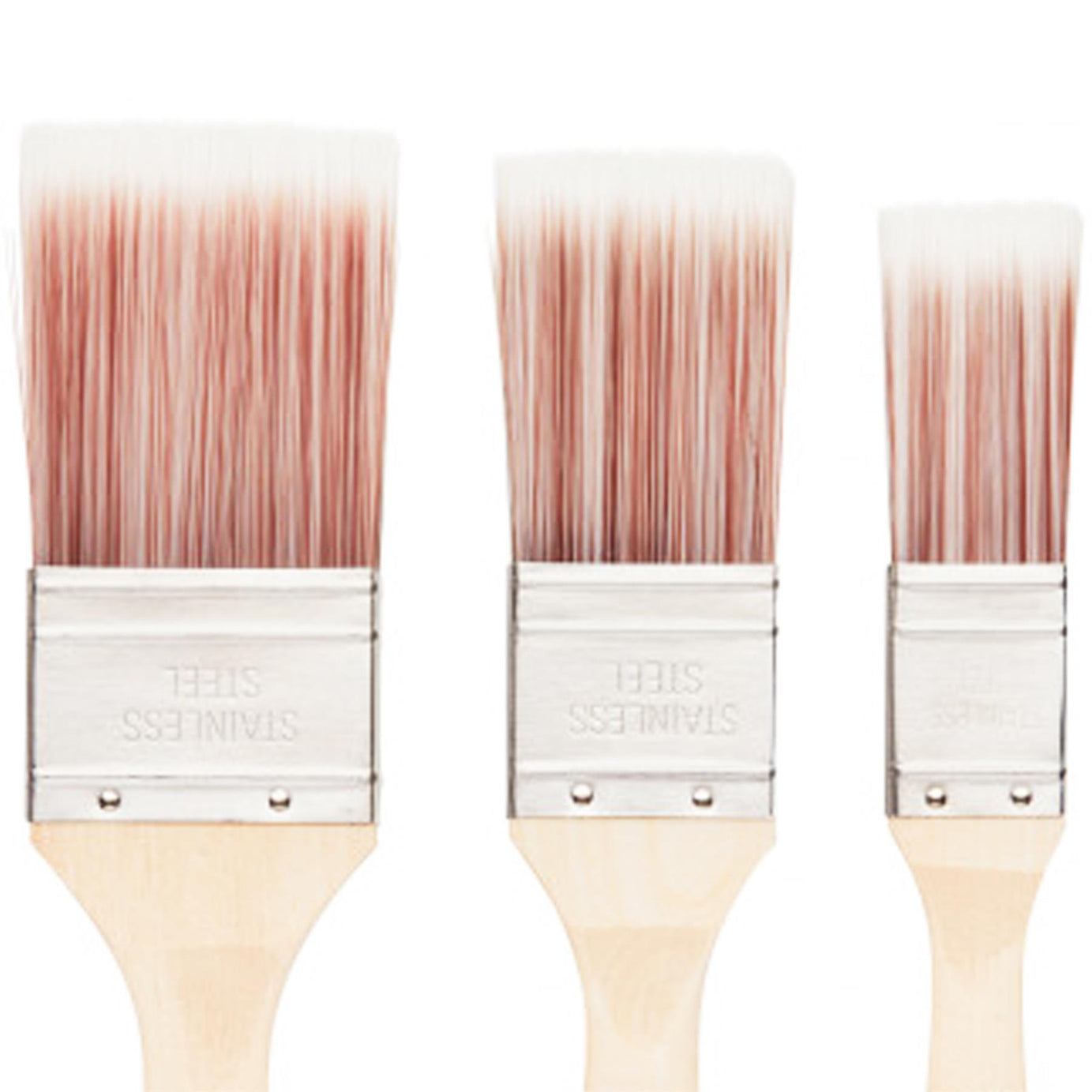 BlueSpot 3 PCE Synthetic Wooden Handle Paint Brushes Set 1", 1 ½" and 2"