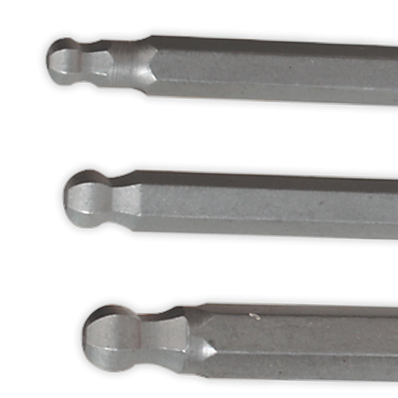 Sealey Ball-End Hex Socket Bit Set 7pc Metric 3/8"Sq Drive 100mm