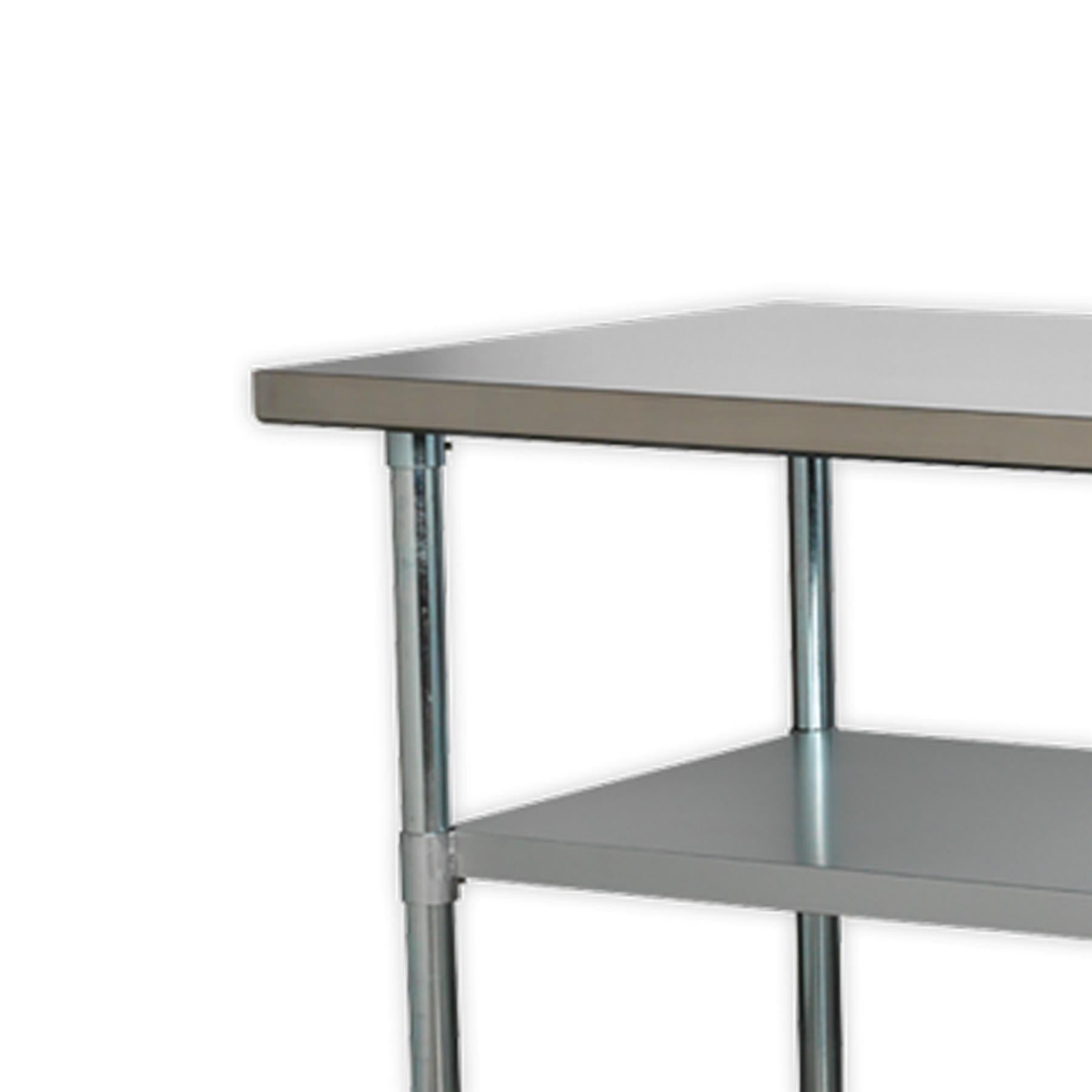 Sealey Stainless Steel Workbench 2.1m Storage Space Adjustable Feet