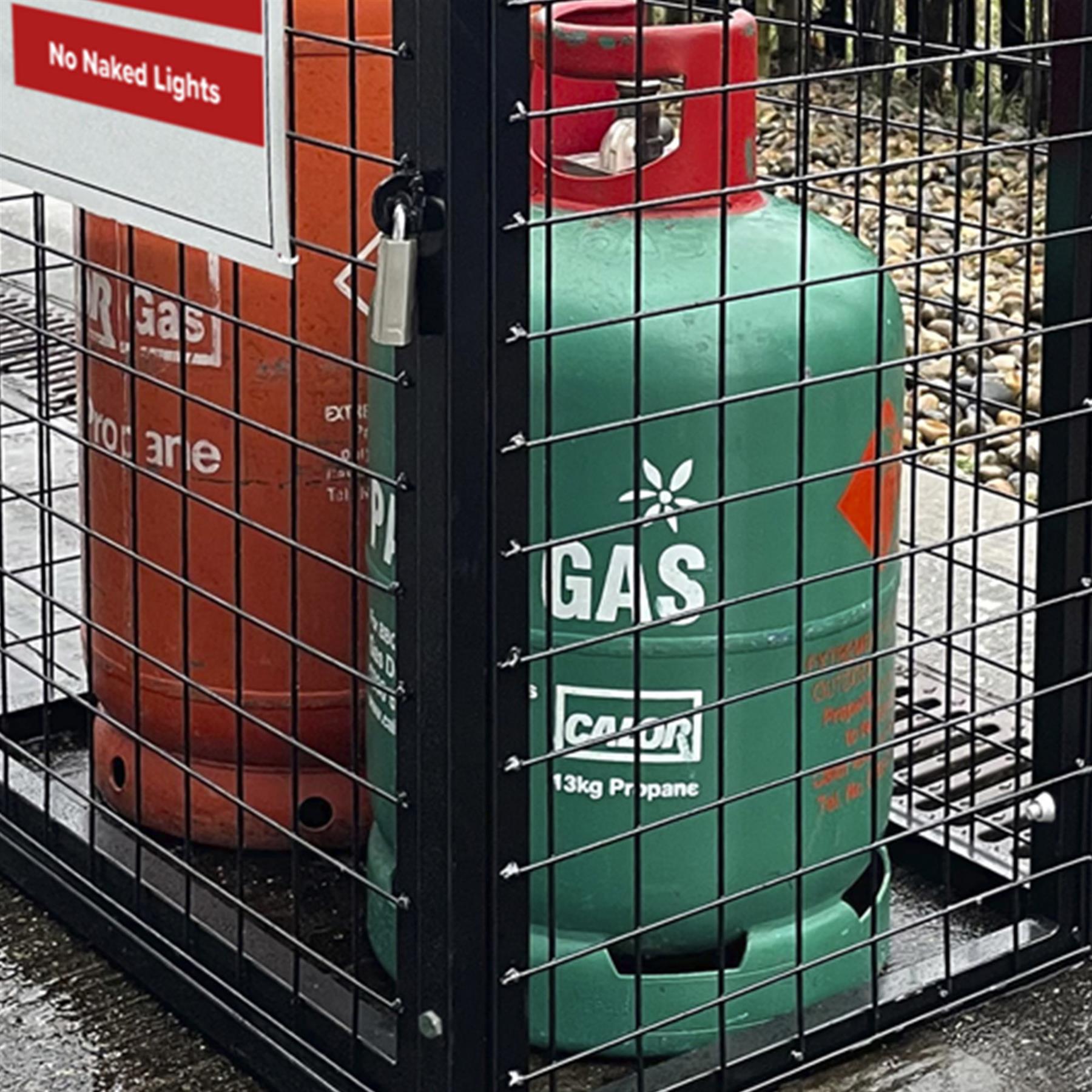 Sealey Safety Cage - 2 x 19kg Gas Cylinders
