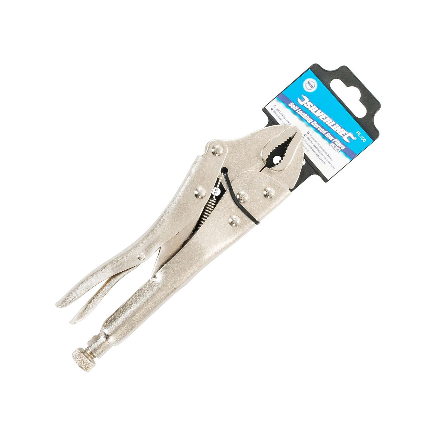 Self Locking Pliers - 220mm Curved Easy Screw Adjustment For Controlled Grip