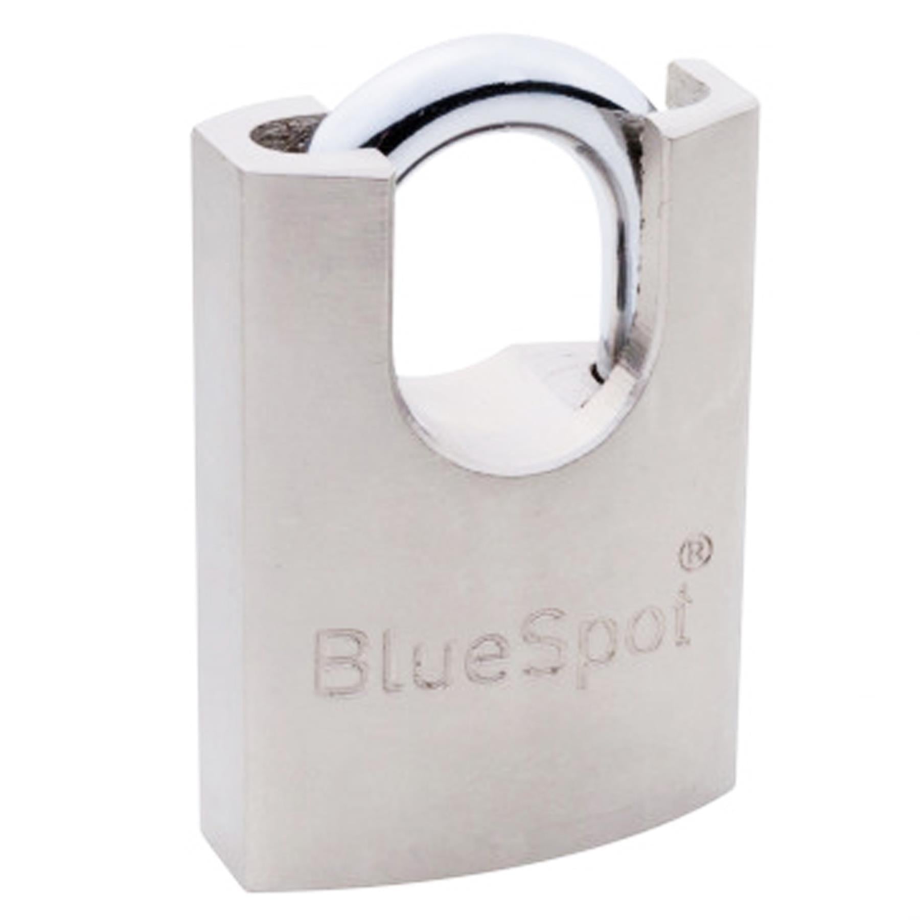 Bluespot 50mm Shrouded Closed Shackle Padlock Steel Chain Lock 4 Keys
