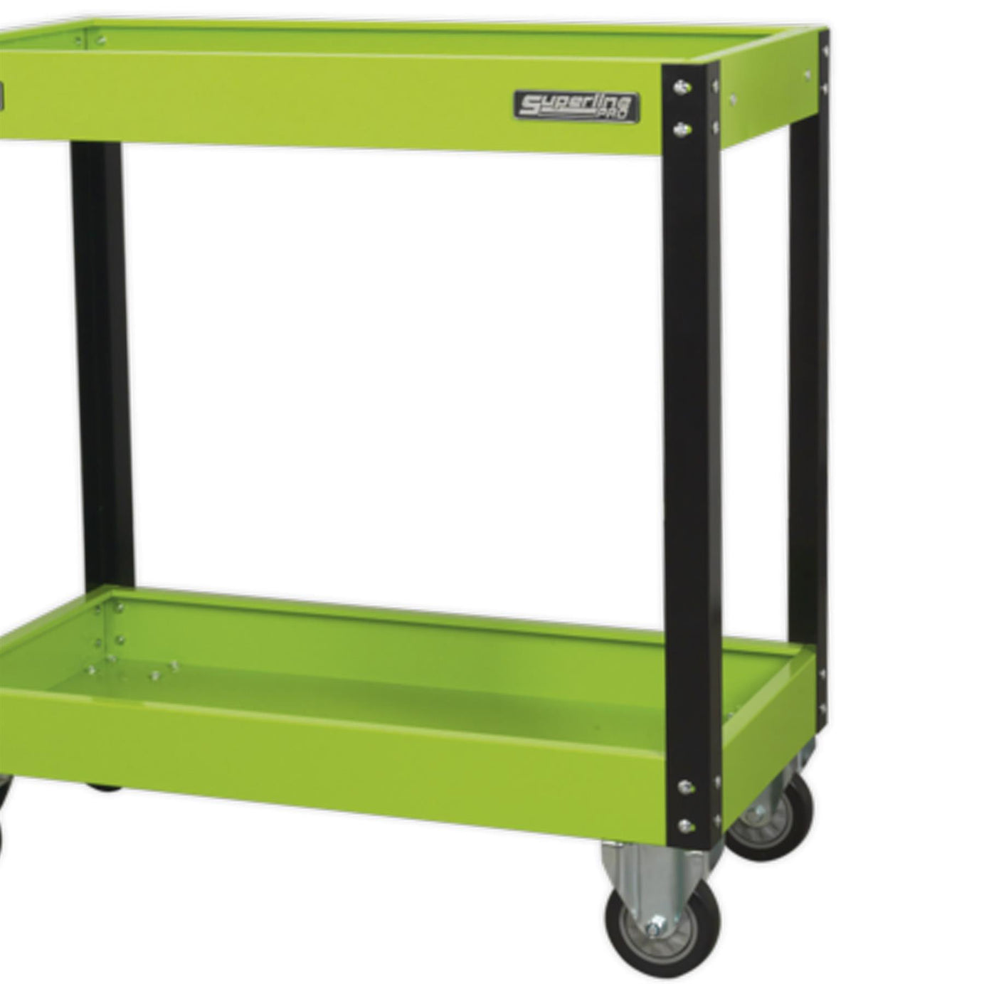 Sealey Workshop Trolley 2-Level Heavy-Duty - Hi-Vis Green CX109HV