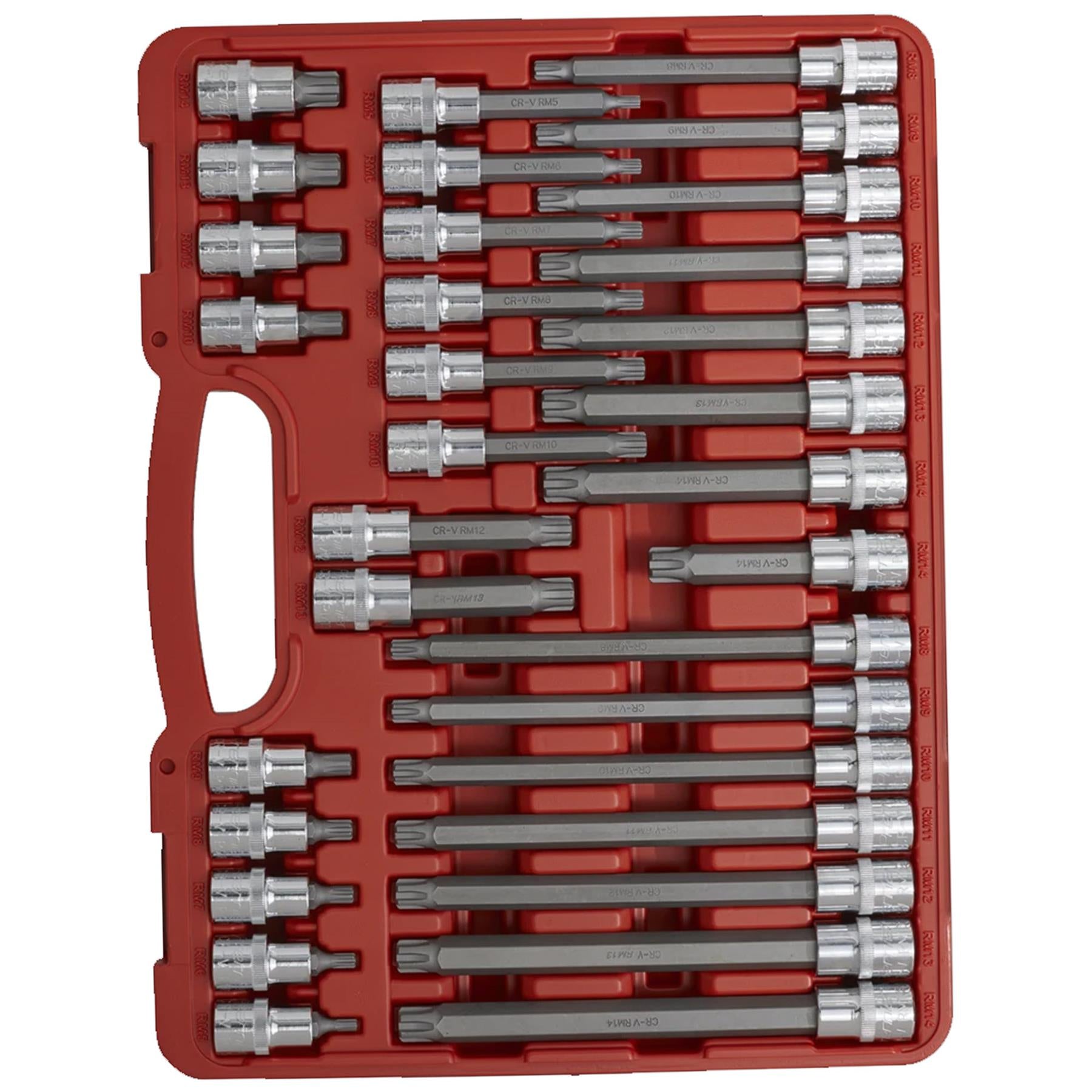 Sealey Ribe Socket Bit Set 32pc 1/2"Sq Drive