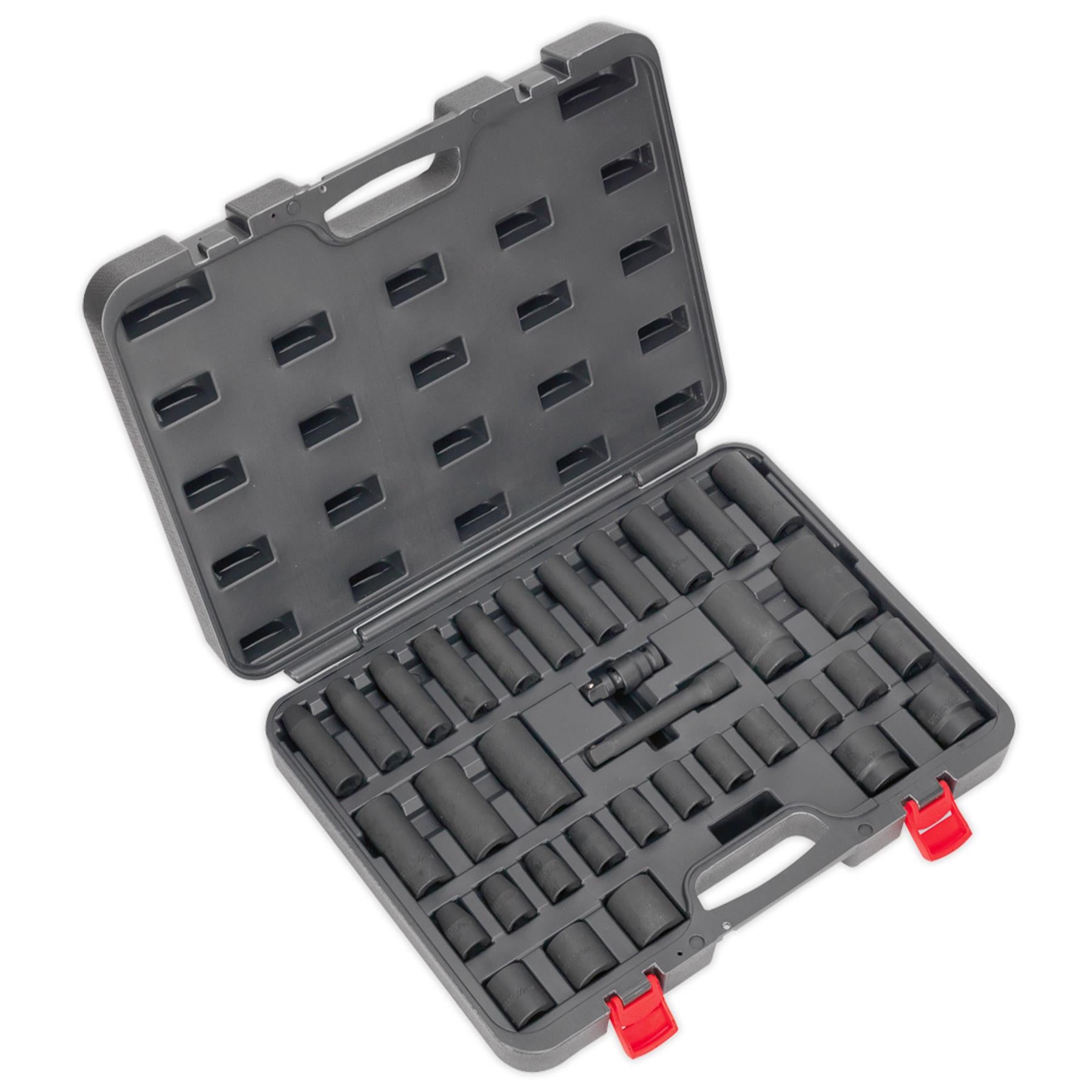 Sealey Impact Socket Set 34pc 1/2"Sq Drive Metric