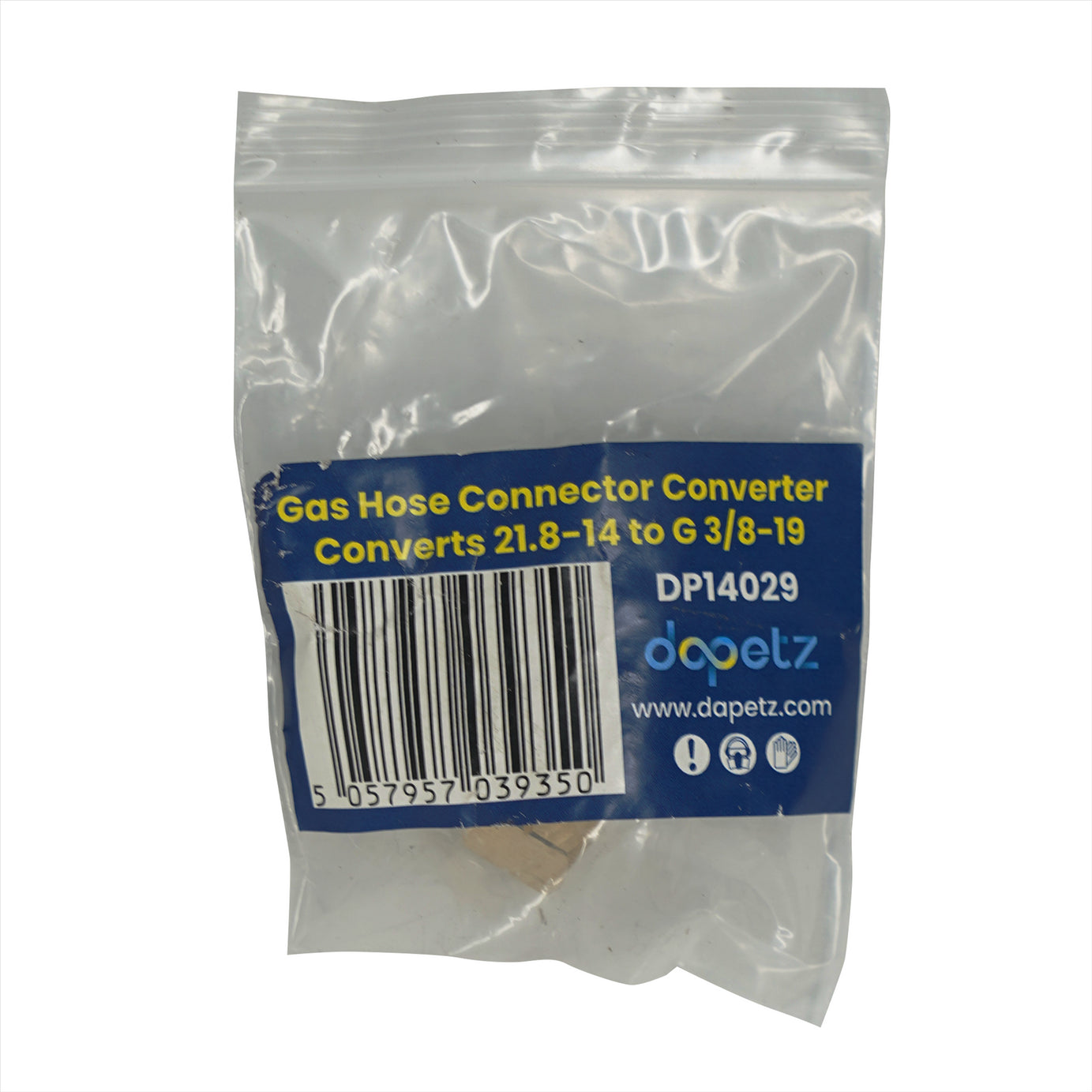 Gas Hose Connector Converter Converts 21.8-14 to G 3/8-19