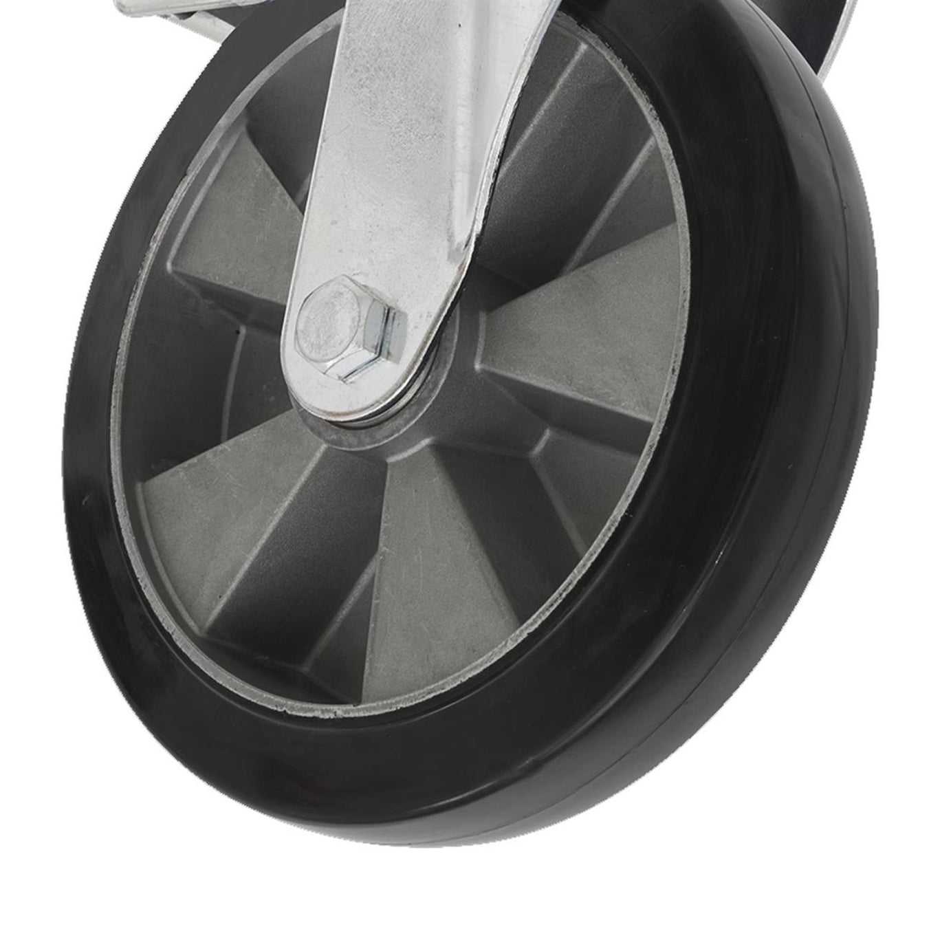Sealey Heavy-Duty Rubber Castor Wheel Swivel Total Lock 152mm