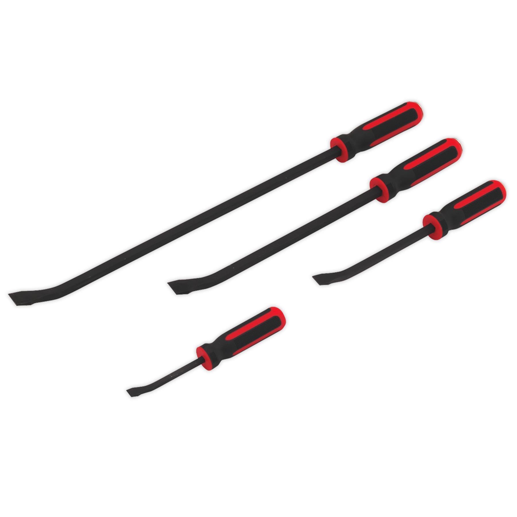 Sealey Angled Pry Bar Set 4 Piece Heavy Duty Crowbar Tools