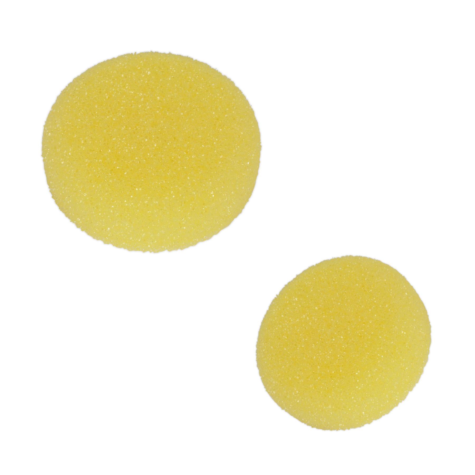 Sealey Buffing & Polishing Foam Head Hook-and-Loop Ø80 x 25mm Yellow/Coarse