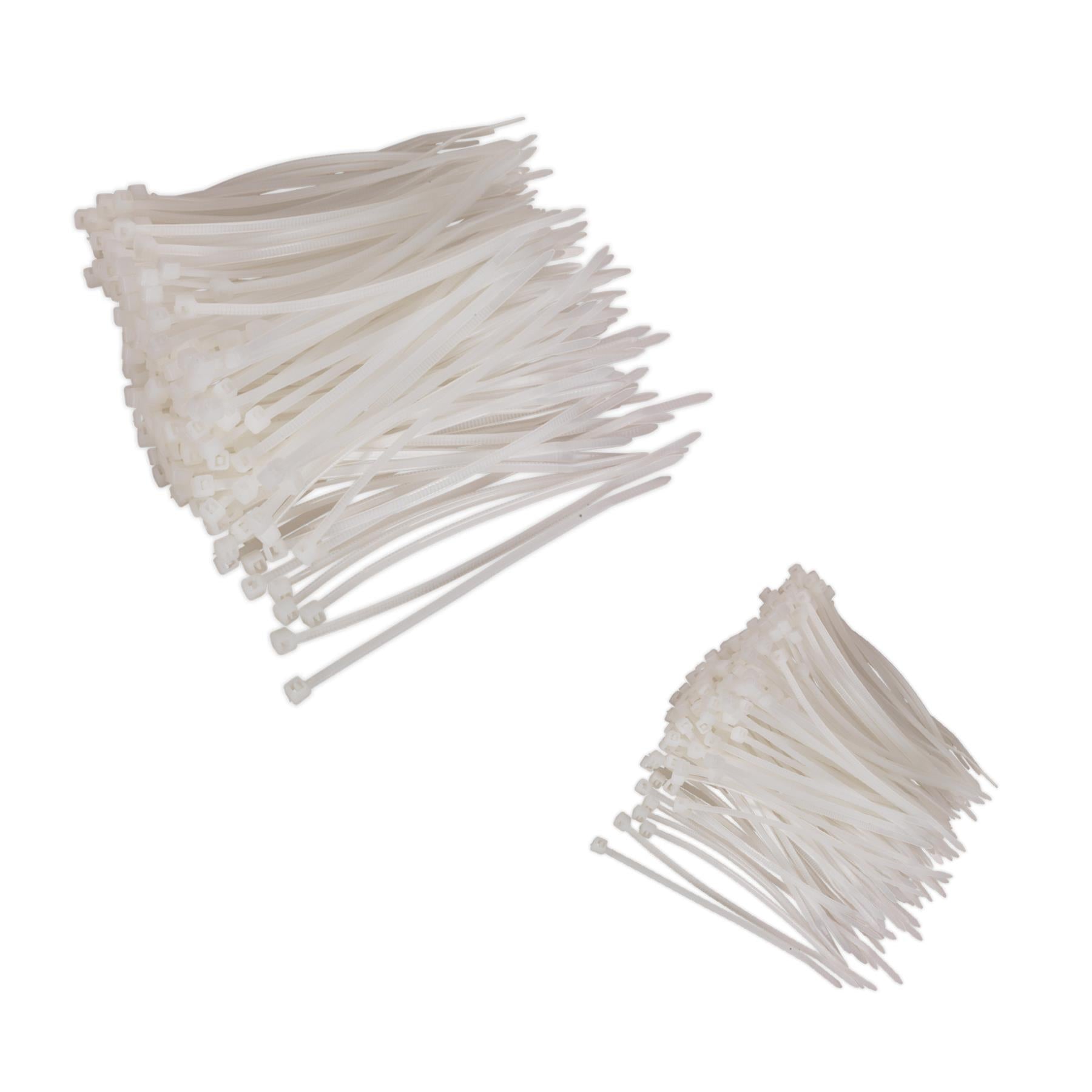 Sealey Cable Tie 100 x 2.5mm White Pack of 200