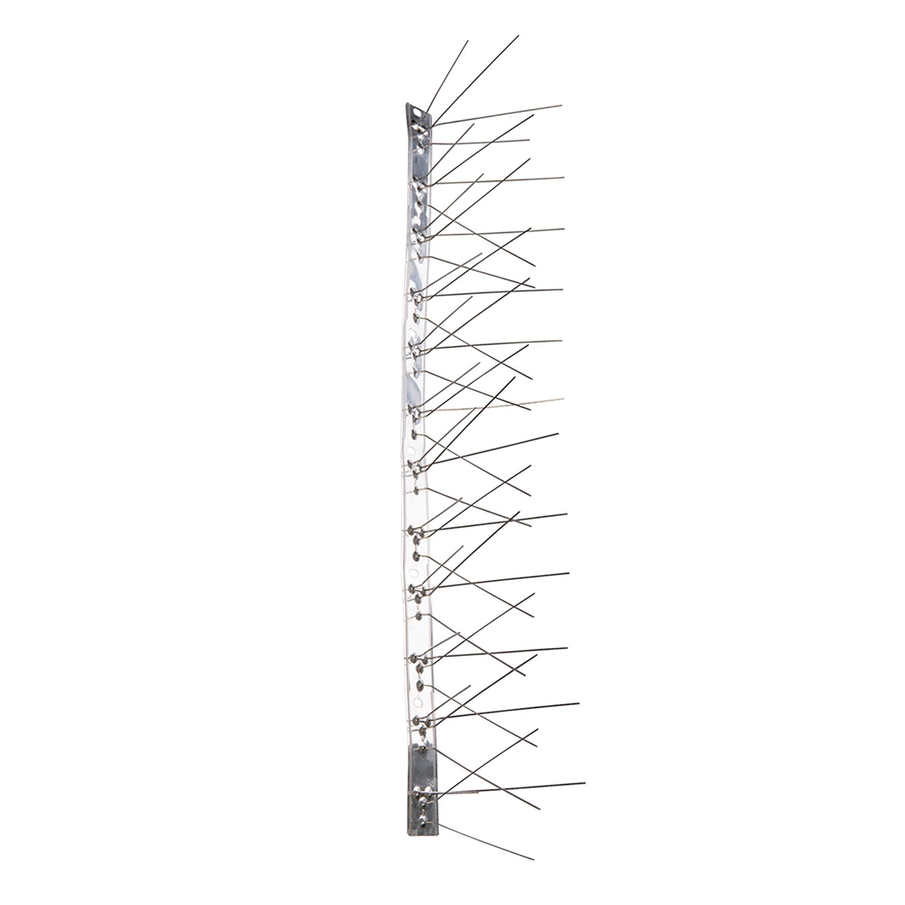 10Pk Stainless Steel Bird Spikes - 500mm (4 Spike) Stainless Steel Base & Spikes