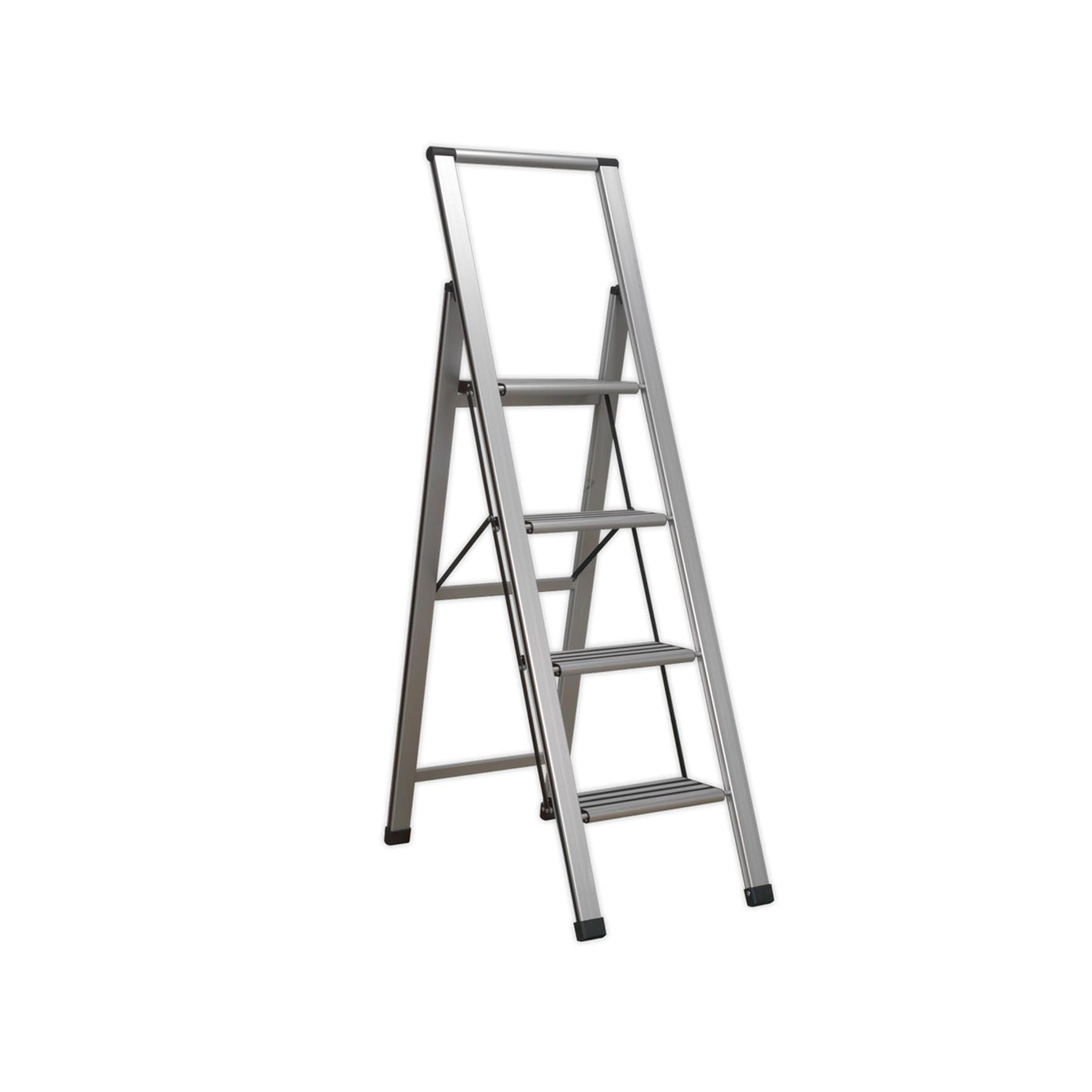 Sealey Aluminium Professional Folding Step Ladder 4-Step 150kg Capacity