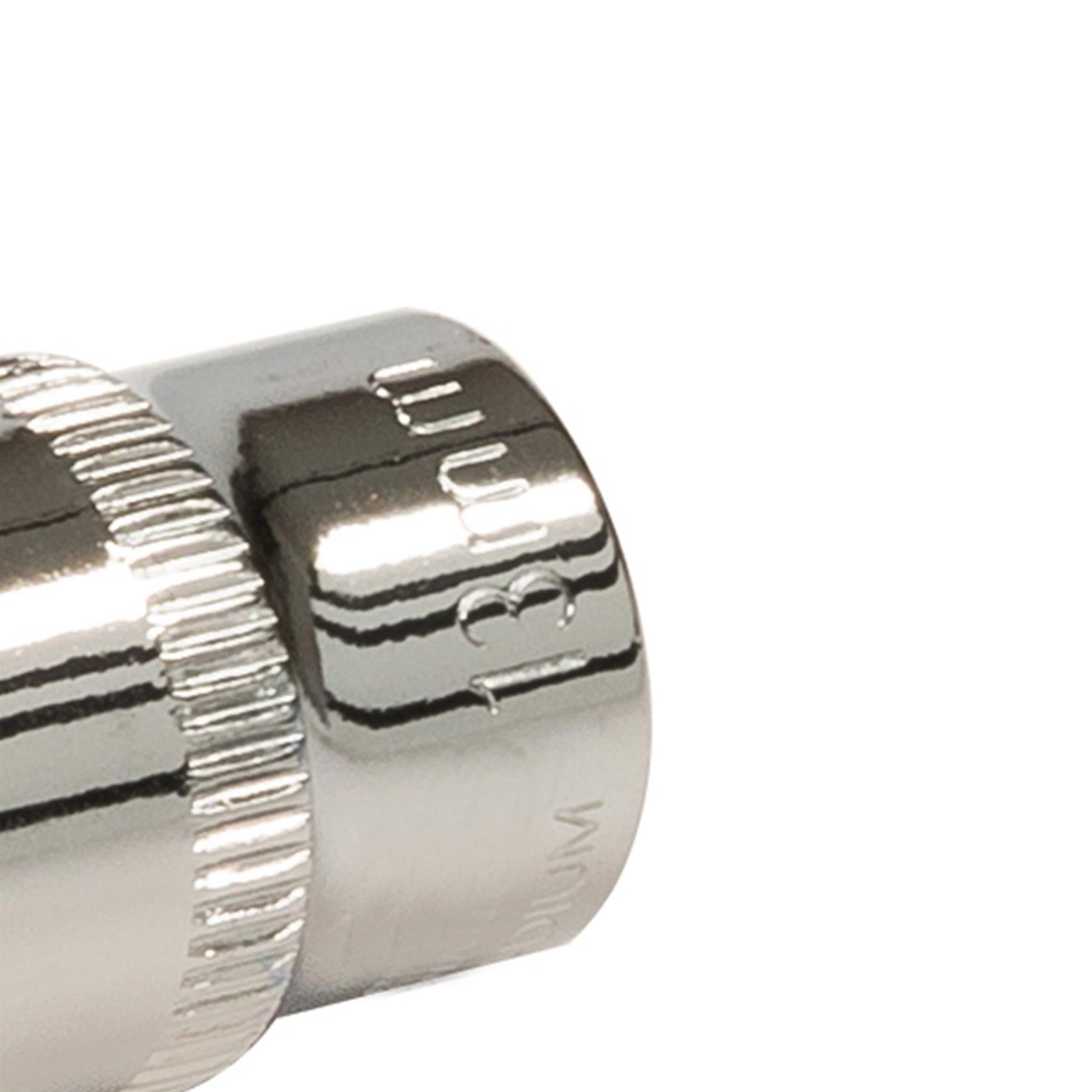 Quality Socket 1/4" Drive Metric Hex Square 13mm Individual Hex Polished Crv