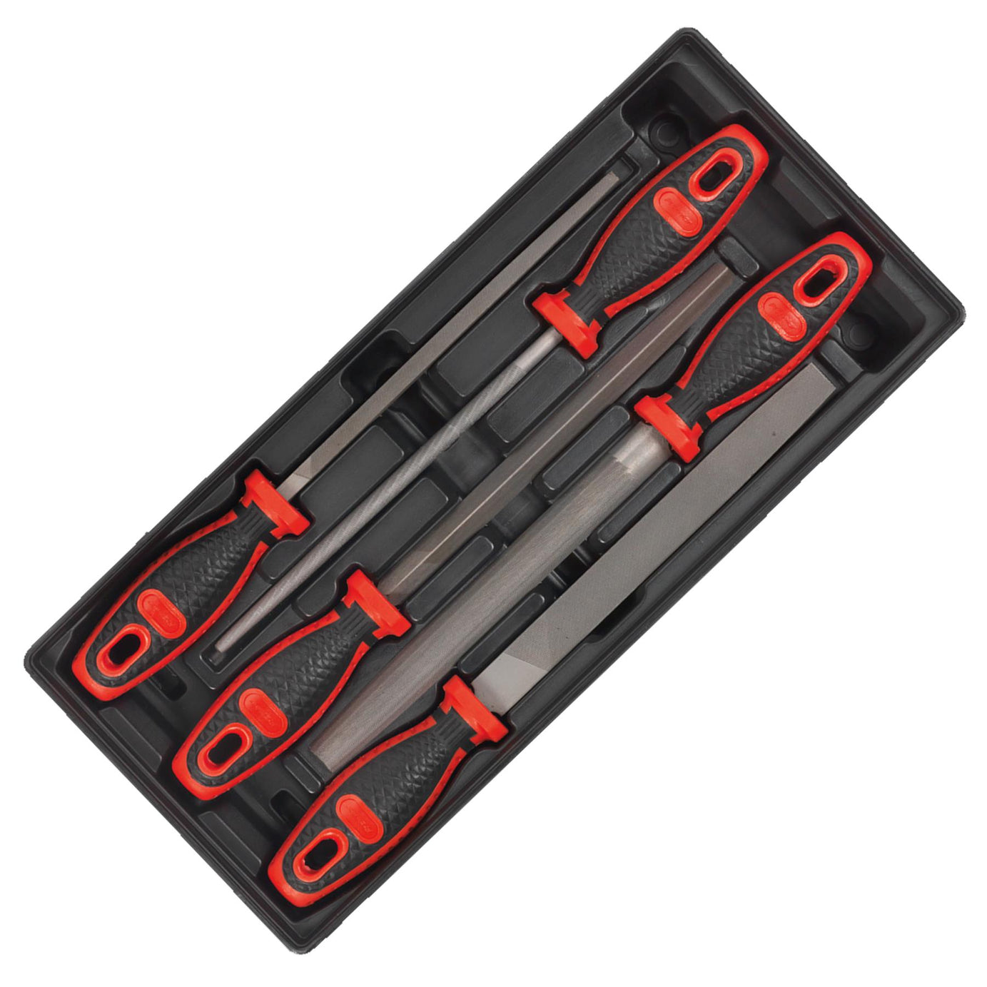 Tool Tray with Engineers File Set 5pc With Lifetime Guarantee Sealey