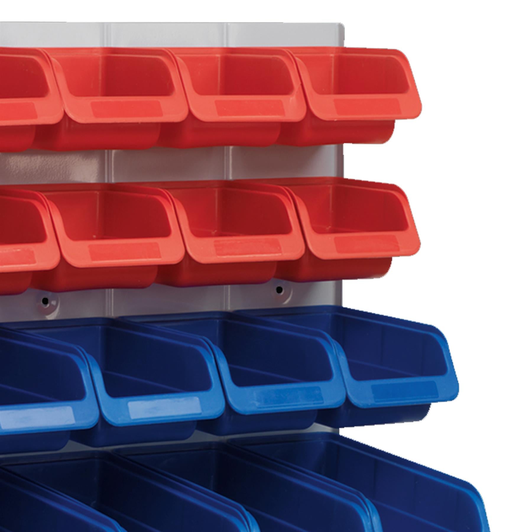 Sealey Bin & Panel Combination 24 Bins - Red/Blue
