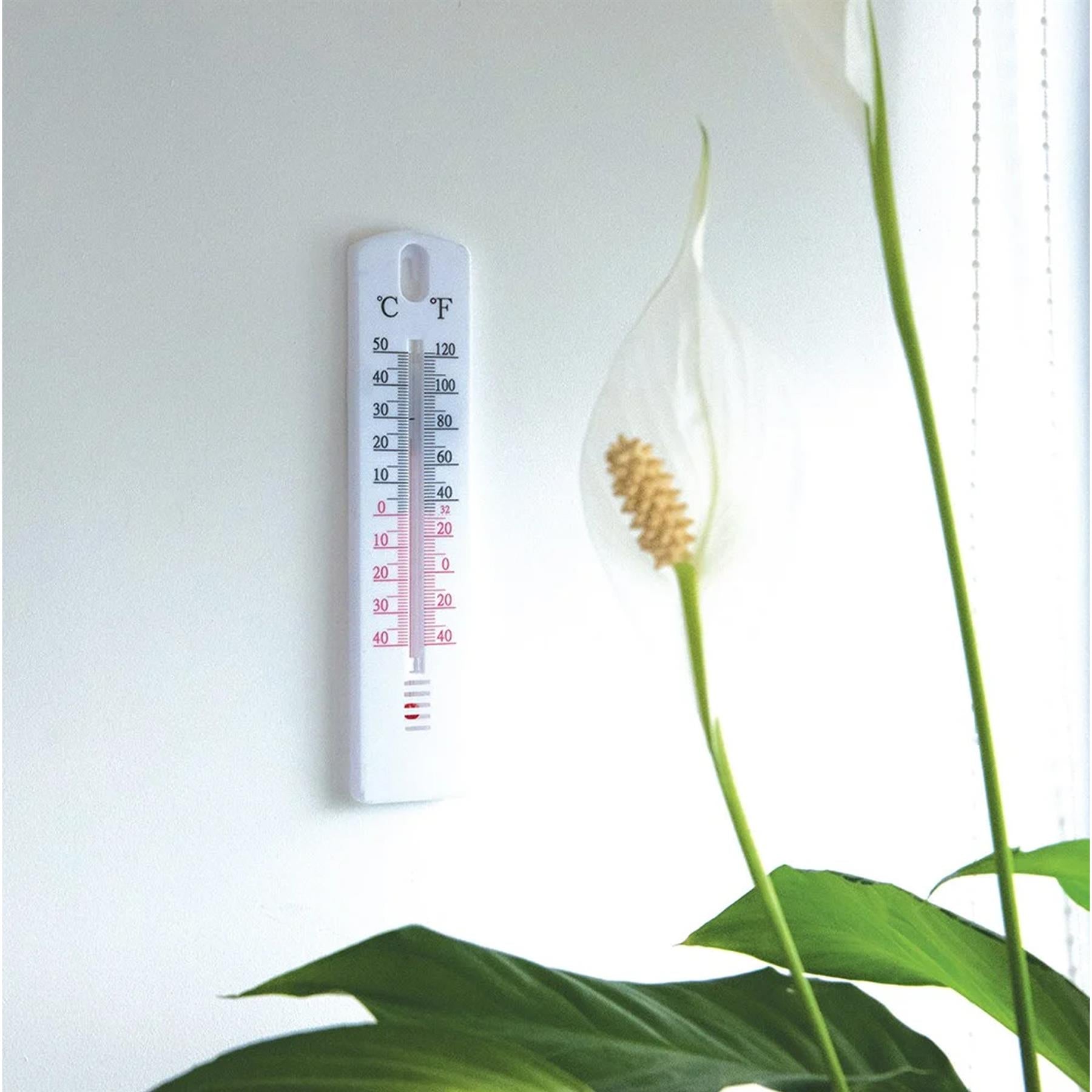 Wall Thermometer 200mm Lightweight Celsius And Fahrenheit Indoor Outdoor