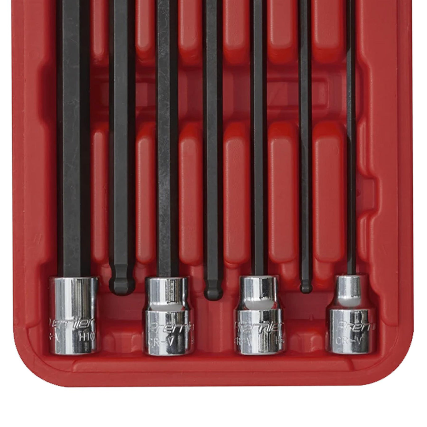 Sealey Ball-End Hex Socket Bit Set 7pc 3/8"Sq Drive 150mm Metric
