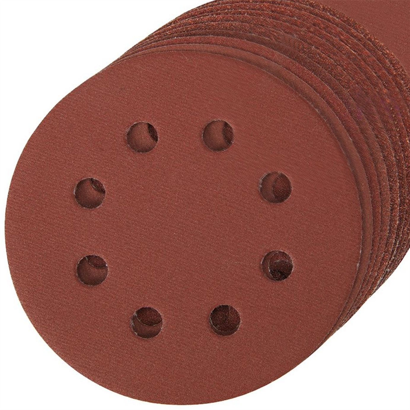 60 Pk Punched Sanding Discs 115mm Hook & Loop Aluminium Oxide Resin Bond