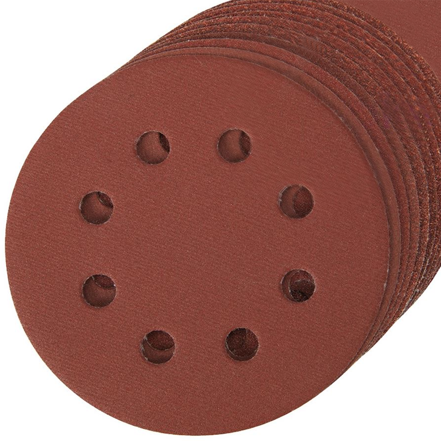 60 Pk Punched Sanding Discs 115mm Hook & Loop Aluminium Oxide Resin Bond