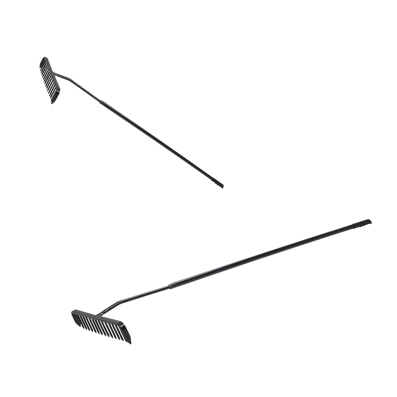 Heavy Duty Forged Steel Tarmac Rake 1500mm Long Tubular Handle 16 Round Teeth Roads Paths