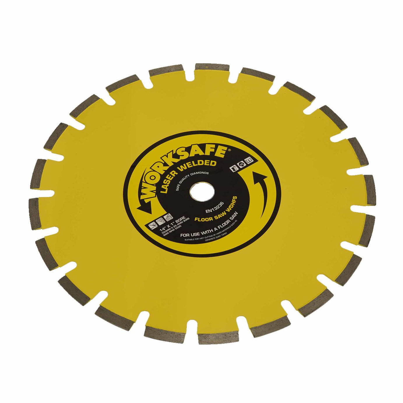 Sealey Floor Saw Blade (Hard) Ø350 x 25mm Cutting Discs