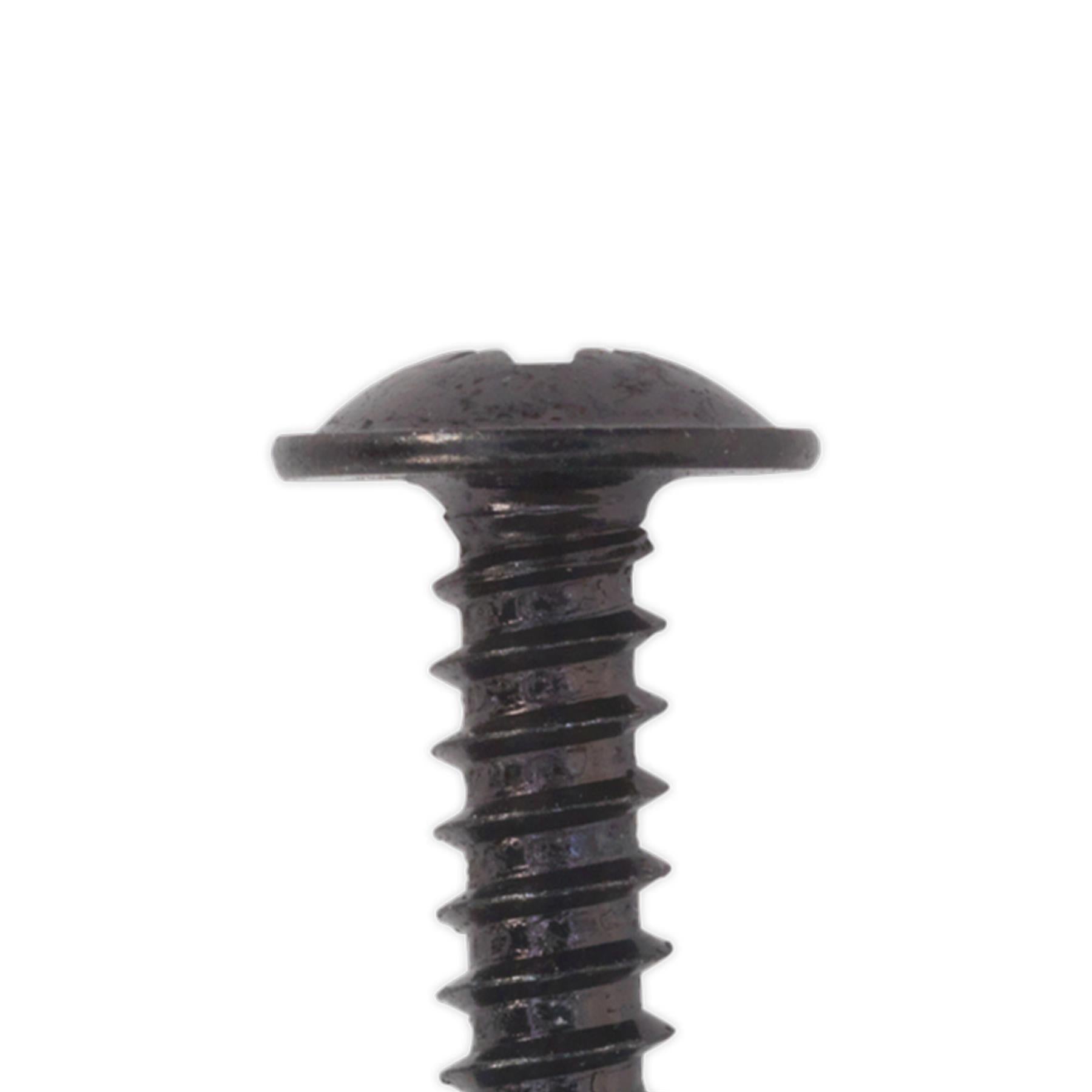 Sealey Self Tapping Screw 4.2 x 19mm Flanged Head Black Pozi Pack of 100