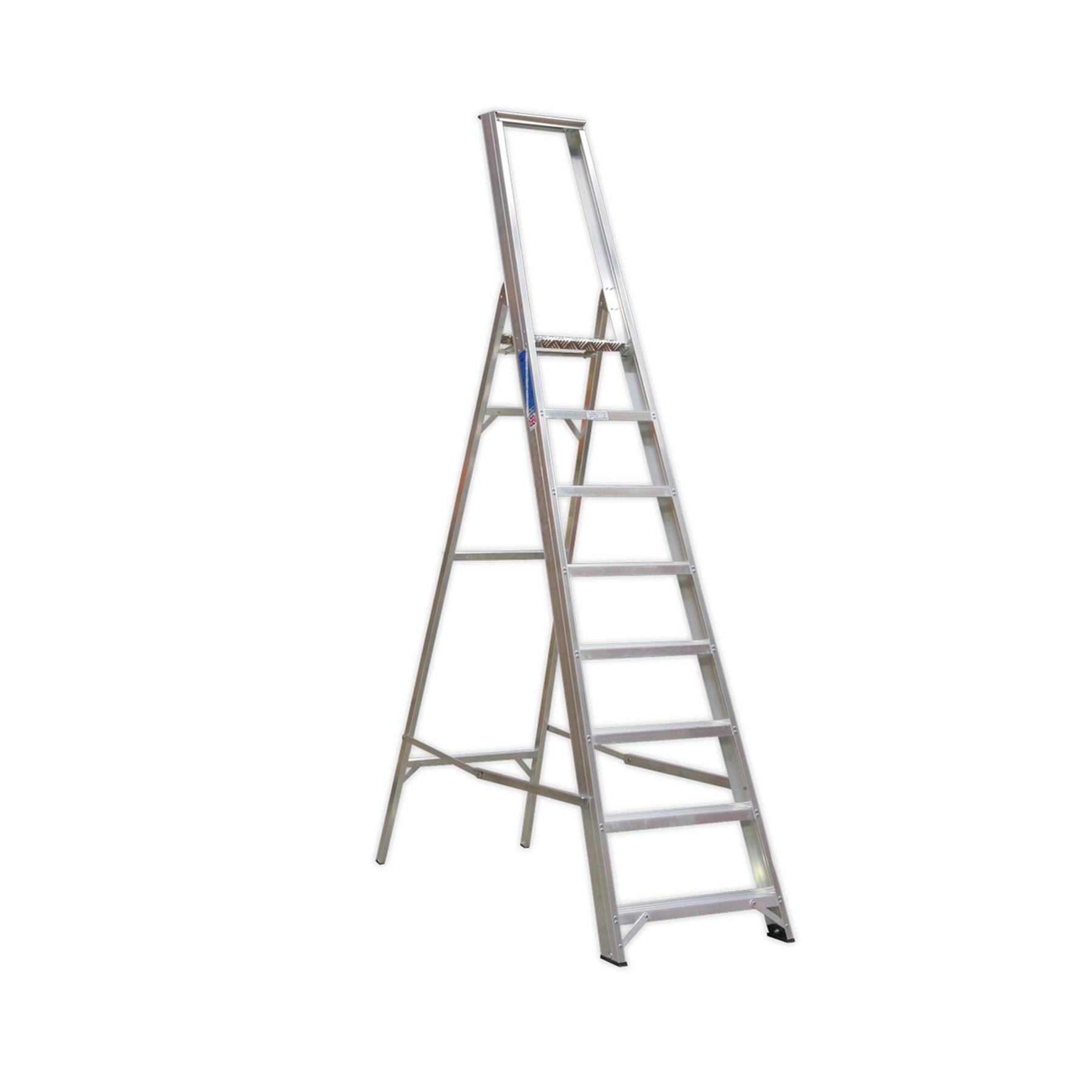Sealey Aluminium Step Ladder 8-Tread Industrial BS 2037/1
